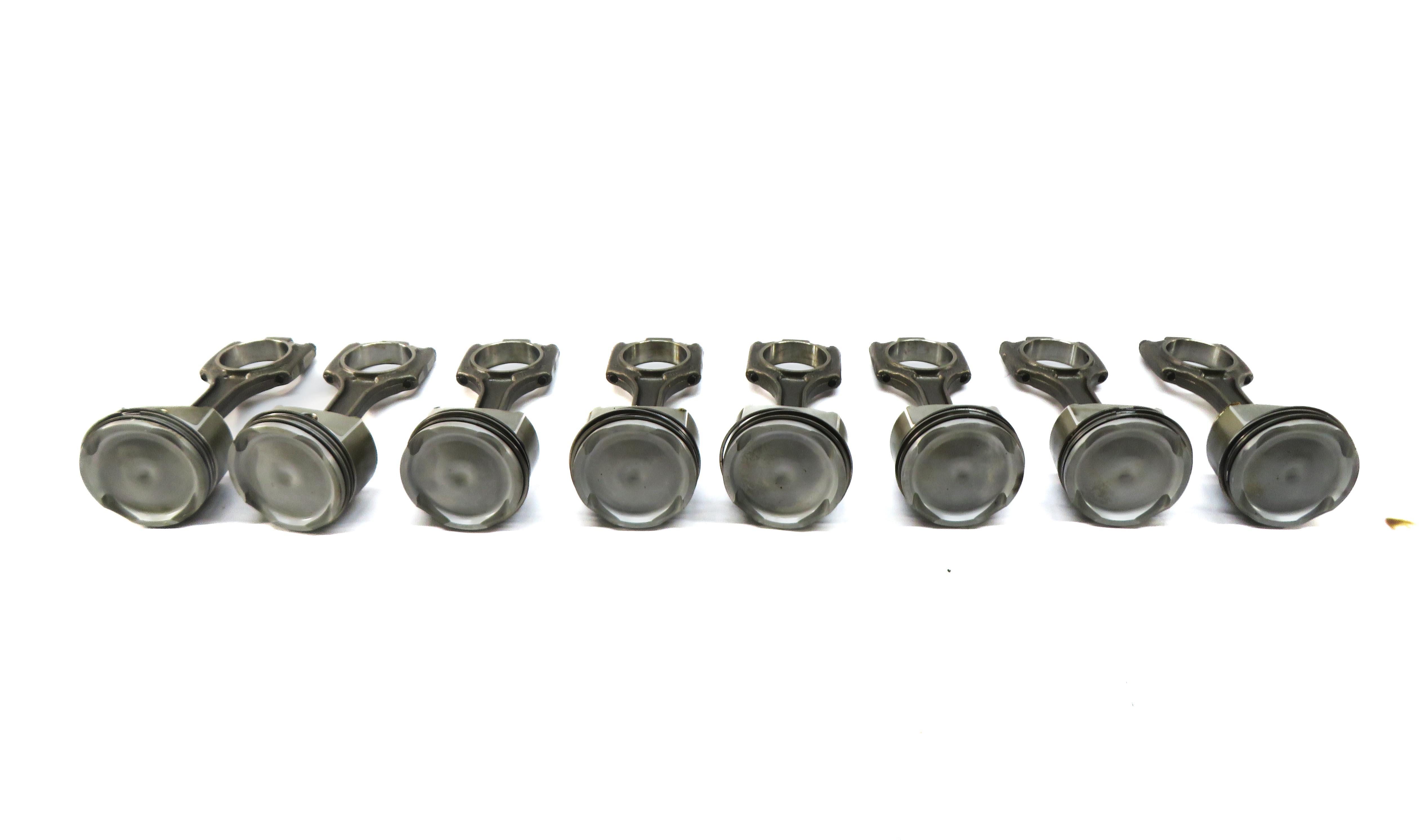 03-06 PORSCHE CAYENNE 955 4.5L TURBO TURBOCHARGED PISTON & CONNECTING ROD SET/8 — exact item pictured