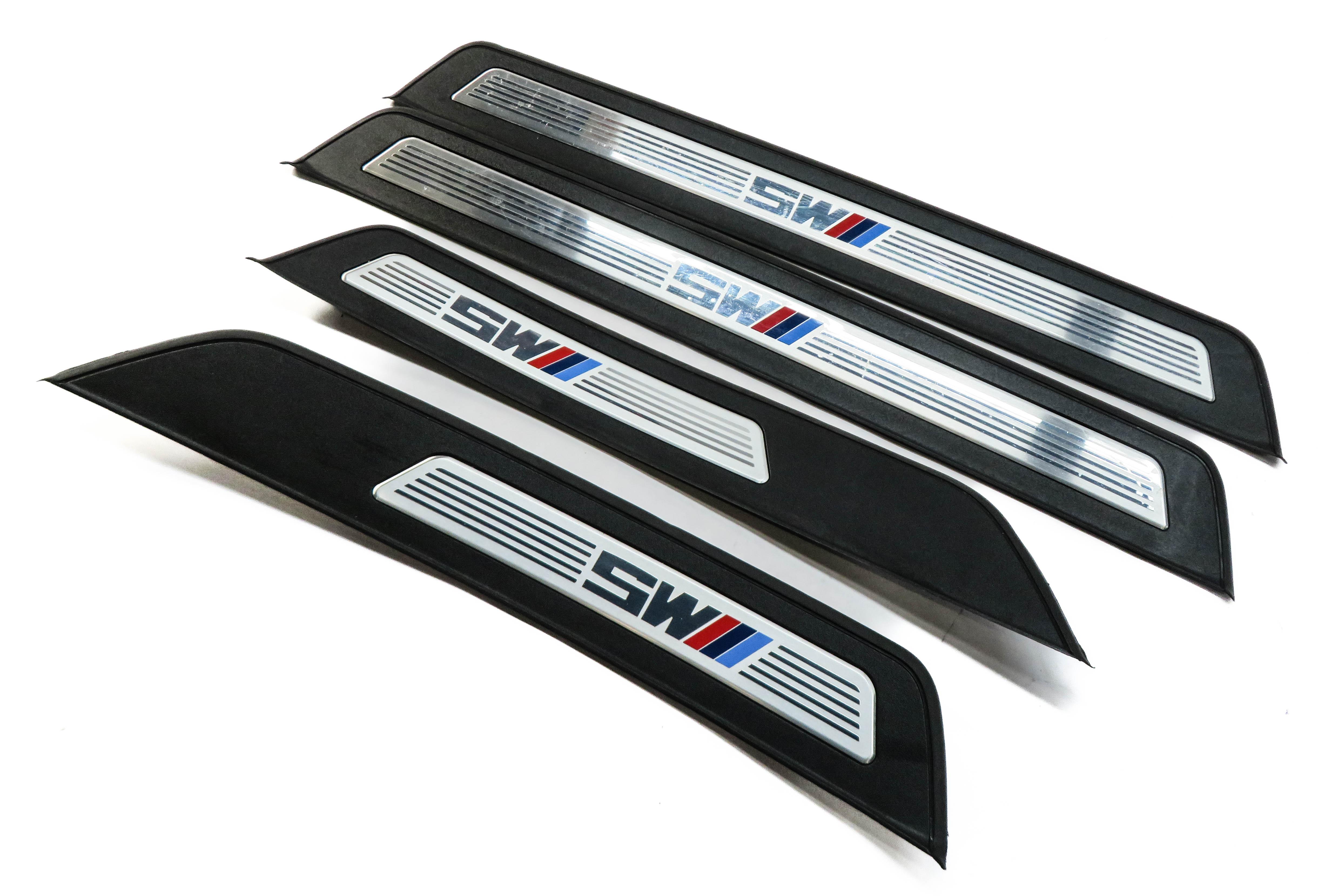 2013 BMW M5 ///M (F10) FRONT & REAR DOOR SILL SCUFF PANEL TRIM SET — exact item pictured