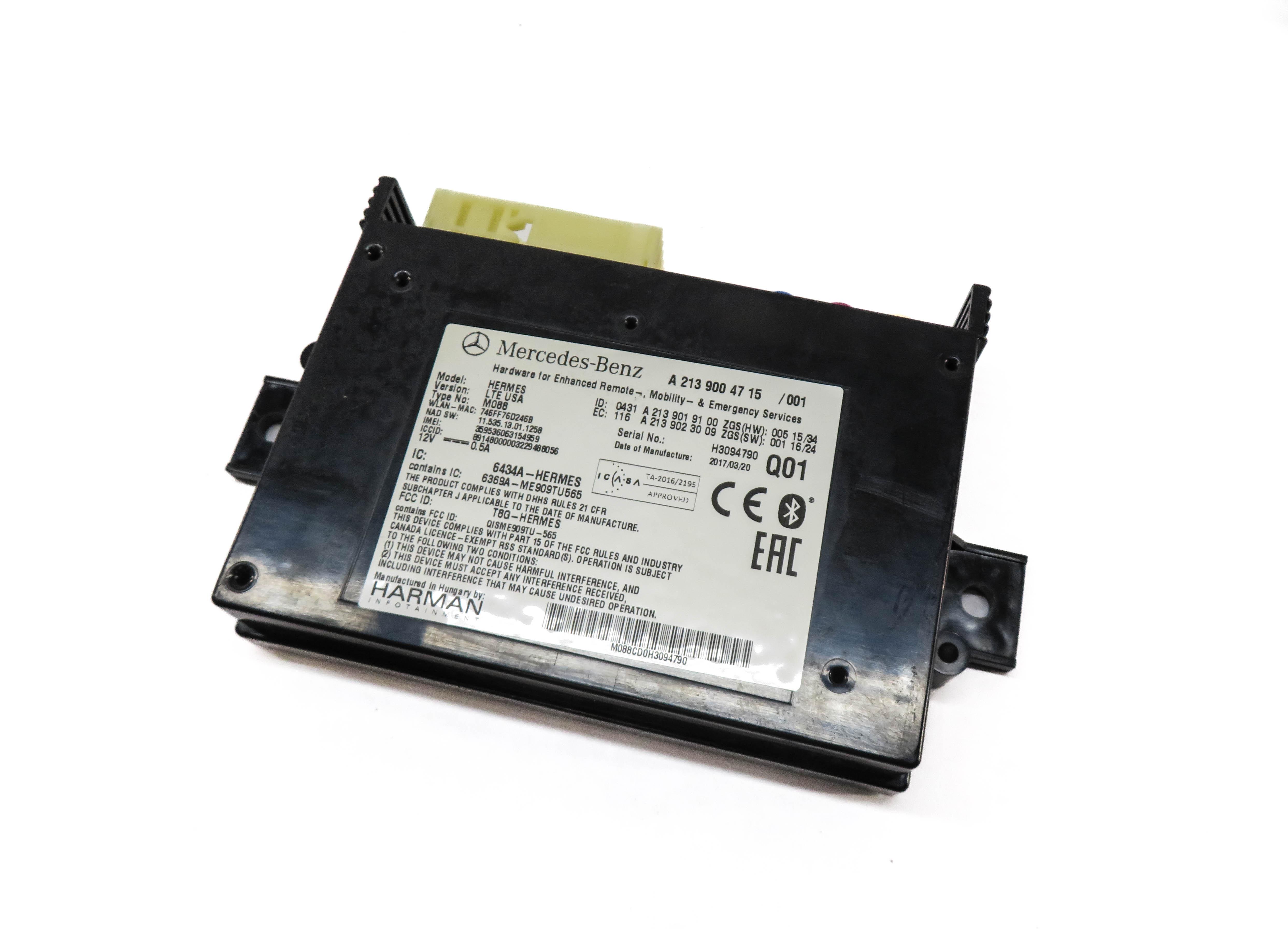 2017-2021 MERCEDES B / CLA / GLA / GLC / GLE - BLUETOOTH COMMUNICATION MODULE — exact item pictured