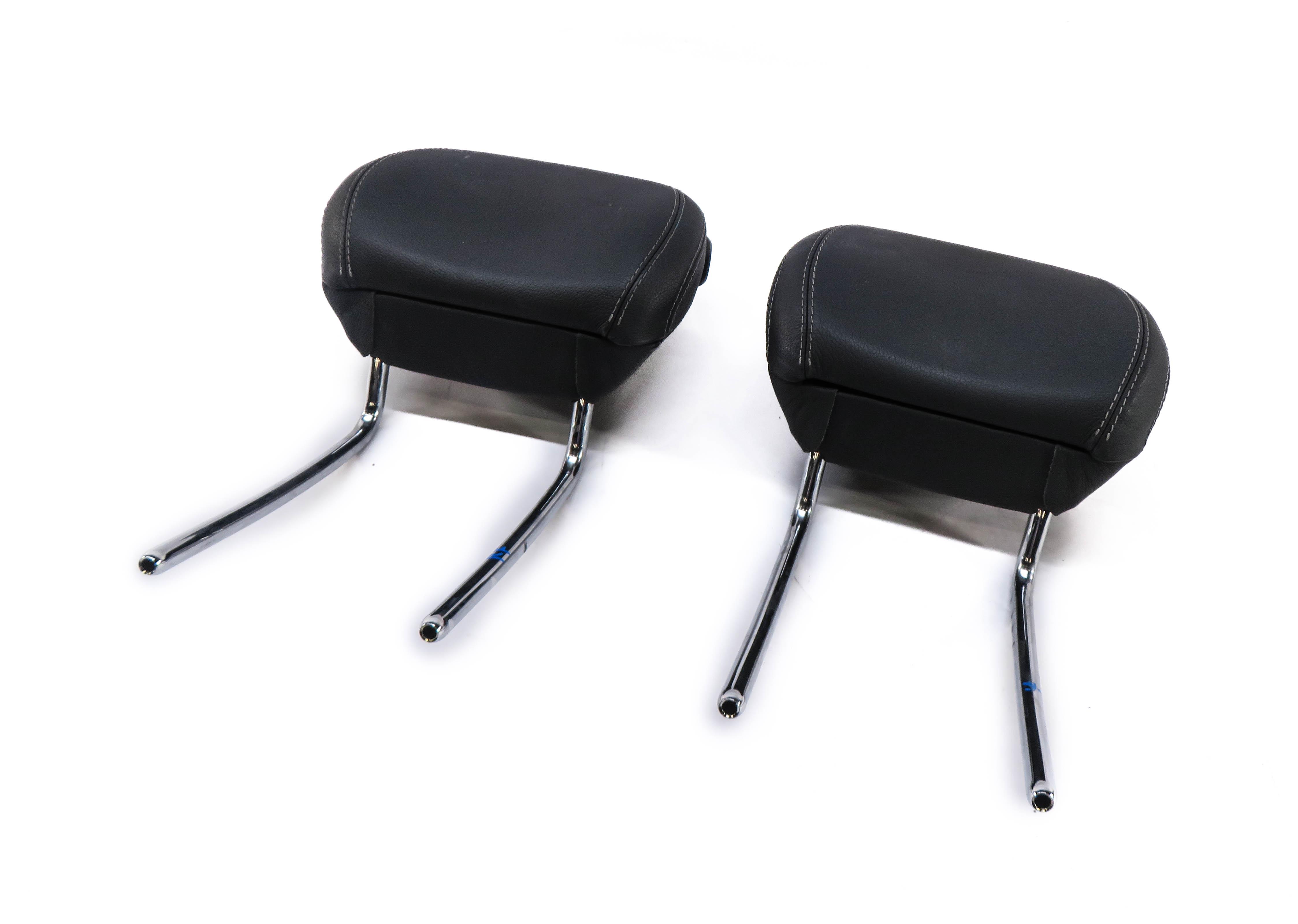 2014 MERCEDES GL450 (X166) FRONT LEFT & RIGHT SEAT HEADREST SET-2 (BLACK) — exact item pictured
