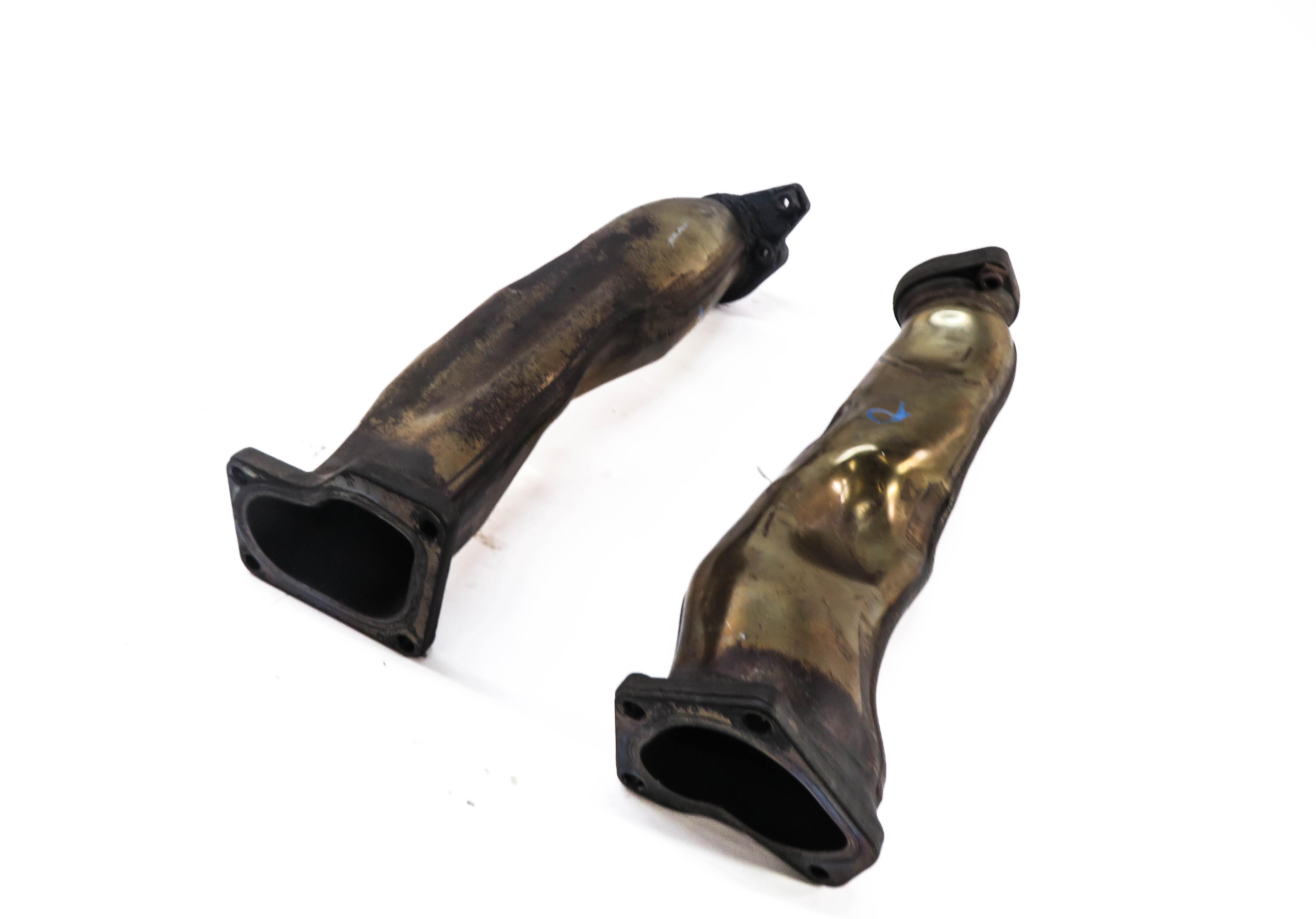2014 MERCEDES GL450 (X166) 4.6L ENGINE TURBOCHARGER EXHAUST PIPE MANIFOLD SET — exact item pictured