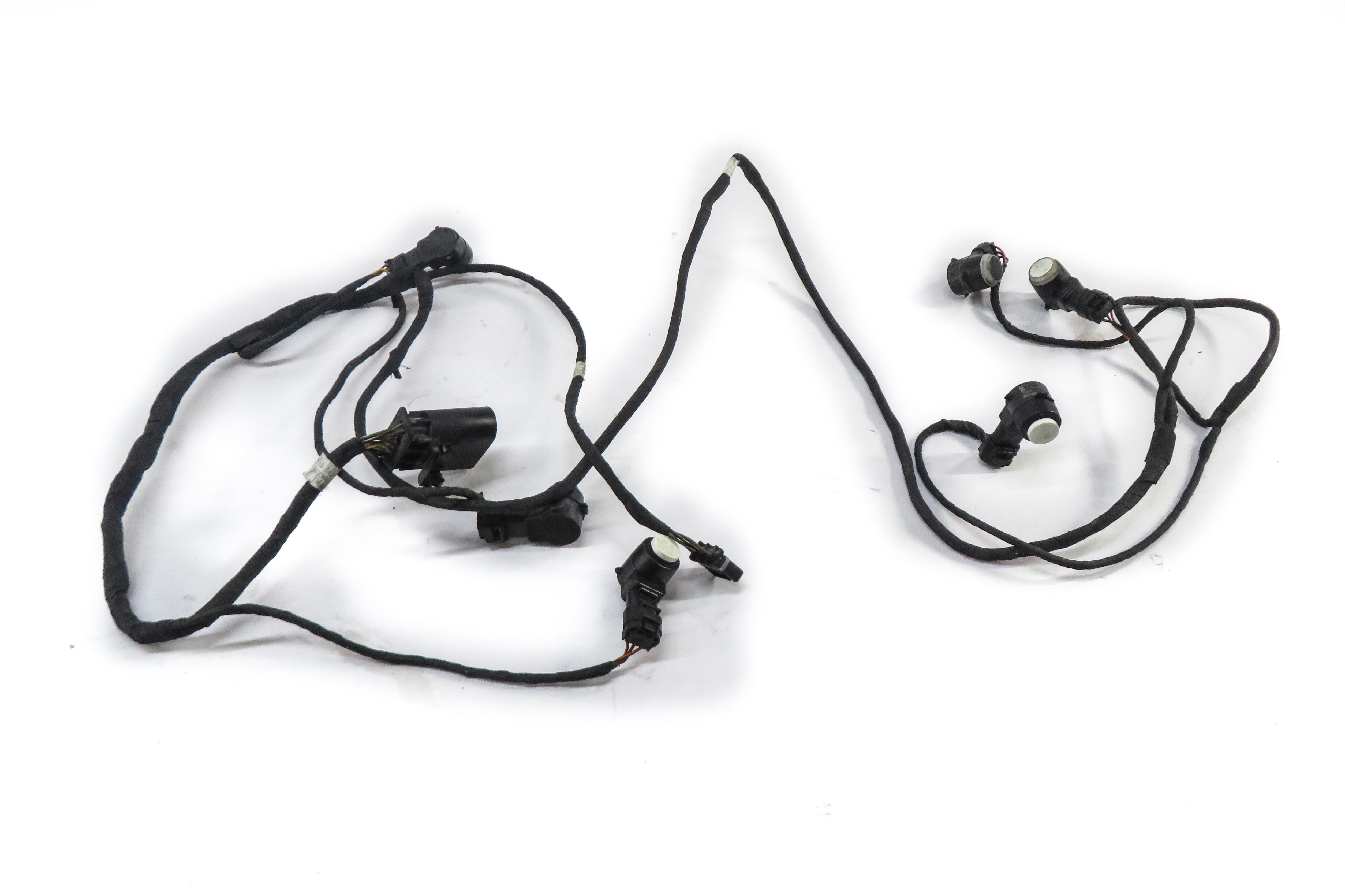 2014 MERCEDES GL450 (X166) FRONT PDC PARK DISTANCE SENSOR SET w/ HARNESS (WHITE) — exact item pictured