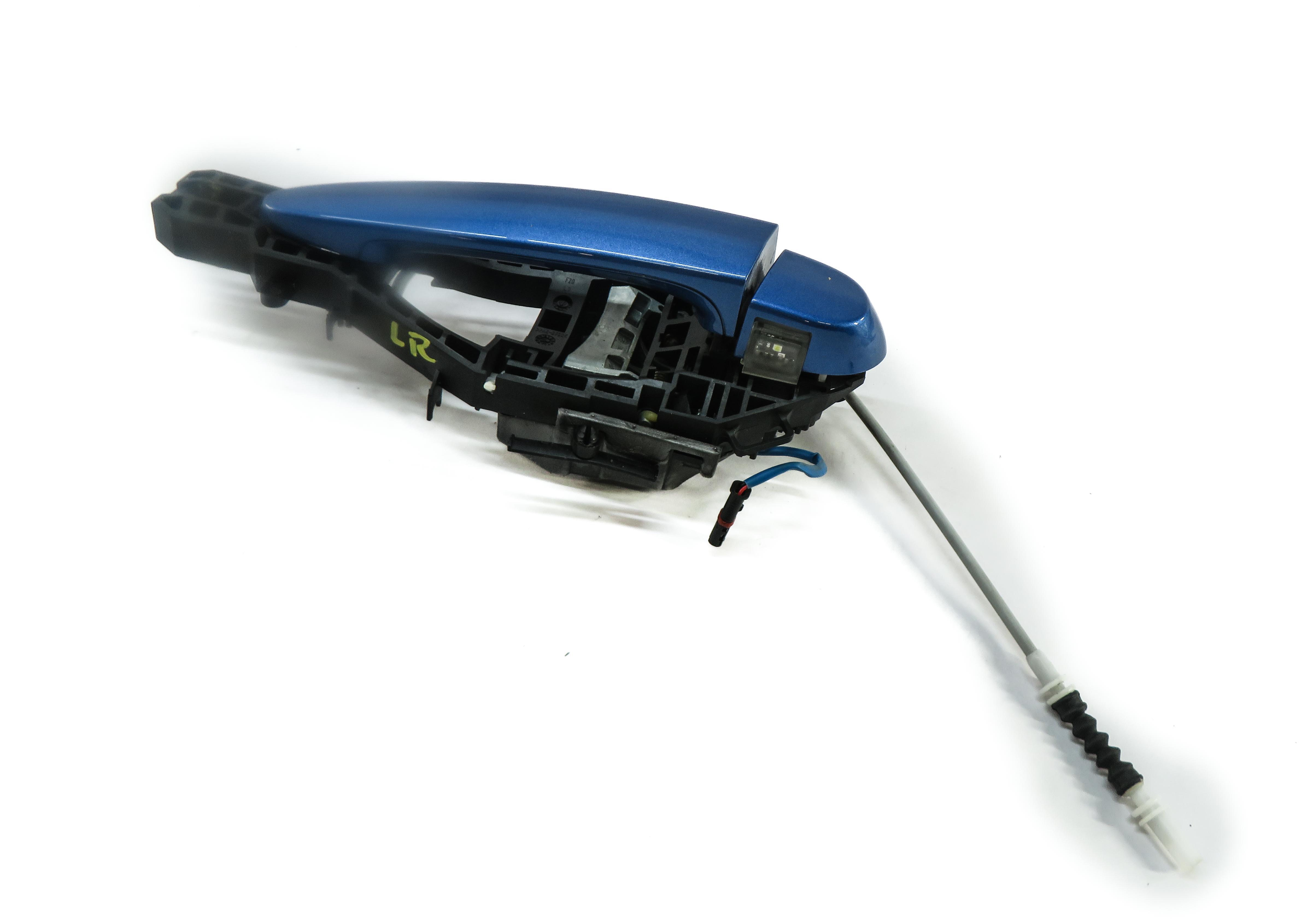2012-2019 BMW 328i 330i 335i M3 (F30 F31) LEFT SIDE REAR DOOR HANDLE (BLUE) — exact item pictured
