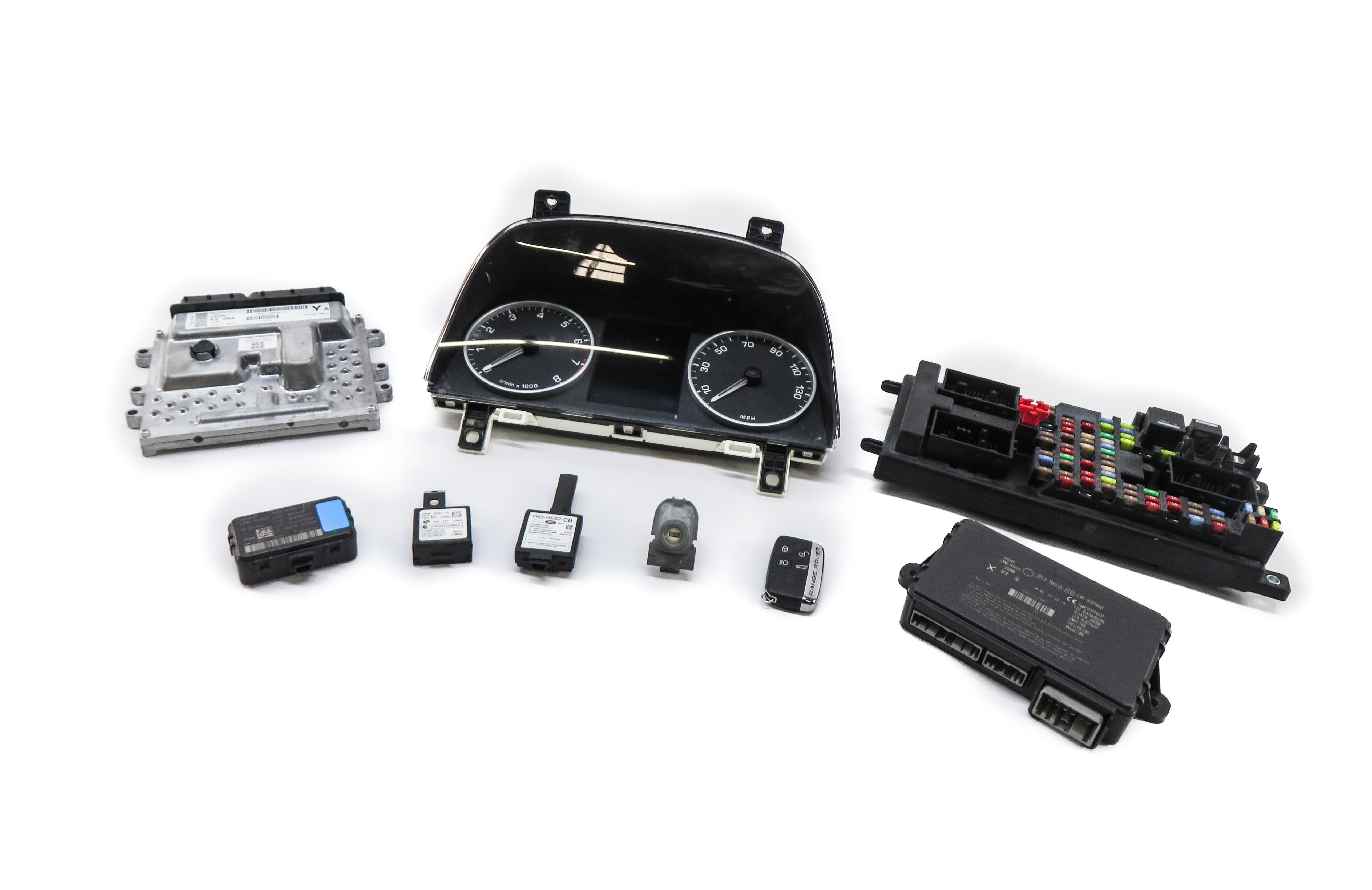 2013 RANGE ROVER SPORT (L320) 5.0L V8 ENGINE ECM BCM IMMOBILIZER MODULE KEY SET — exact item pictured