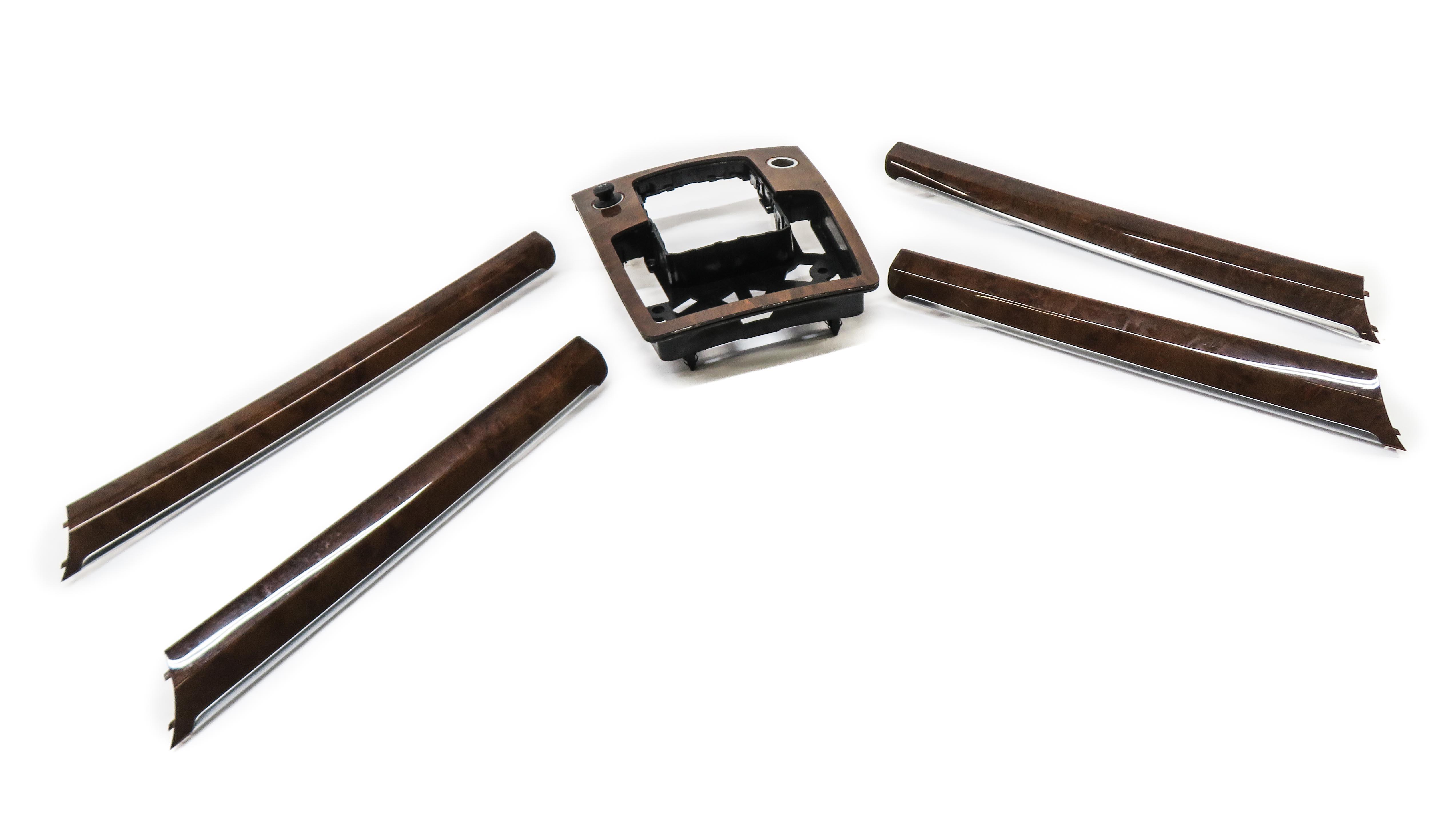2008 AUDI Q7 (4L) DOOR & CONSOLE INTERIOR WOOD GRAIN TRIM SET — exact item pictured