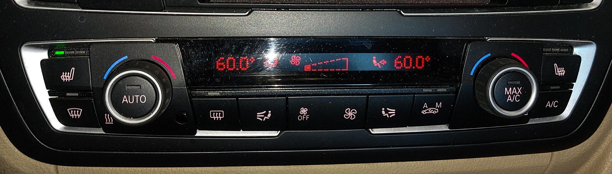 12-14 BMW 320i 328i 335i 428i 435i (F30 F32) CLIMATE TEMPERATURE CONTROL PANEL — exact item pictured