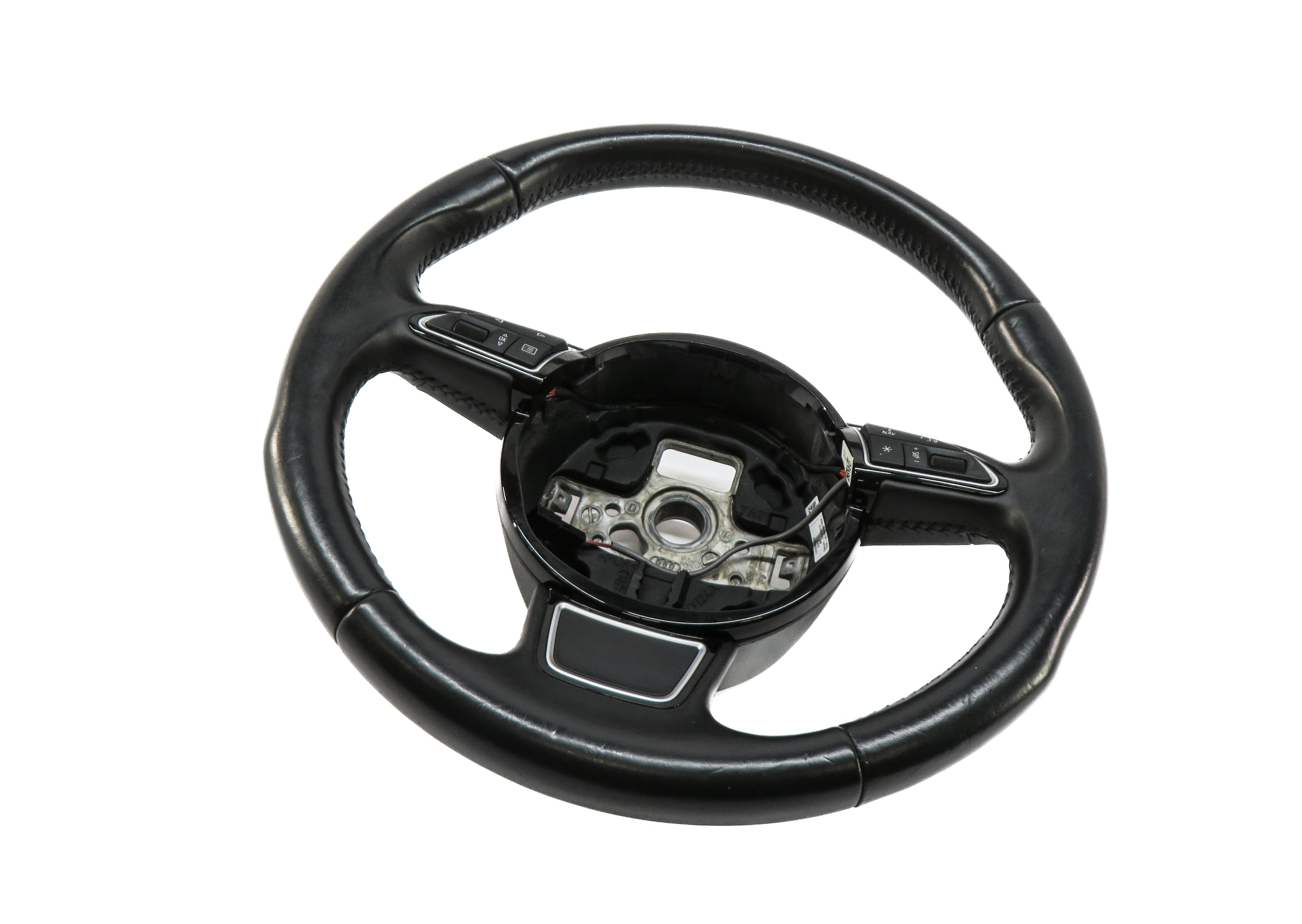 2015-2016 AUDI A3 (8V) 3-SPOKE SPORT STEERING WHEEL (BLACK) — exact item pictured