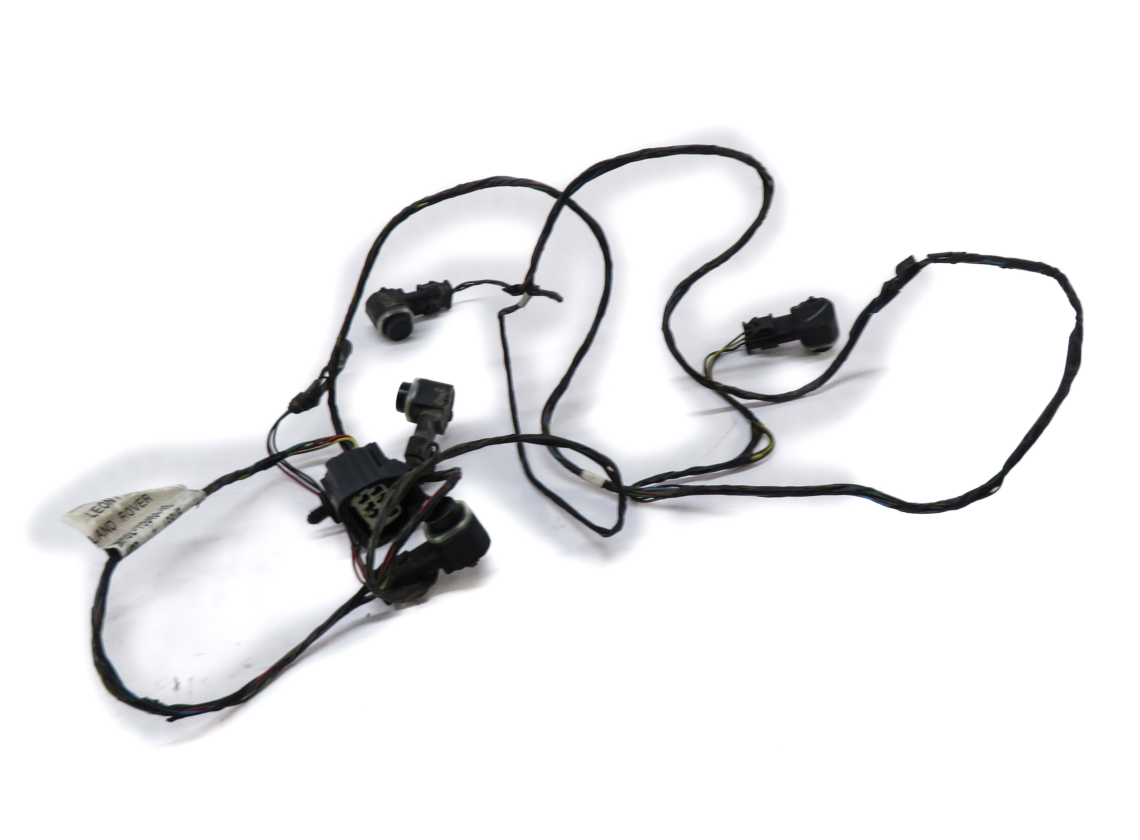 2012 RANGE ROVER SPORT (L320) REAR PDC PARK SENSOR SET w/ HARNESS (BLACK) — exact item pictured