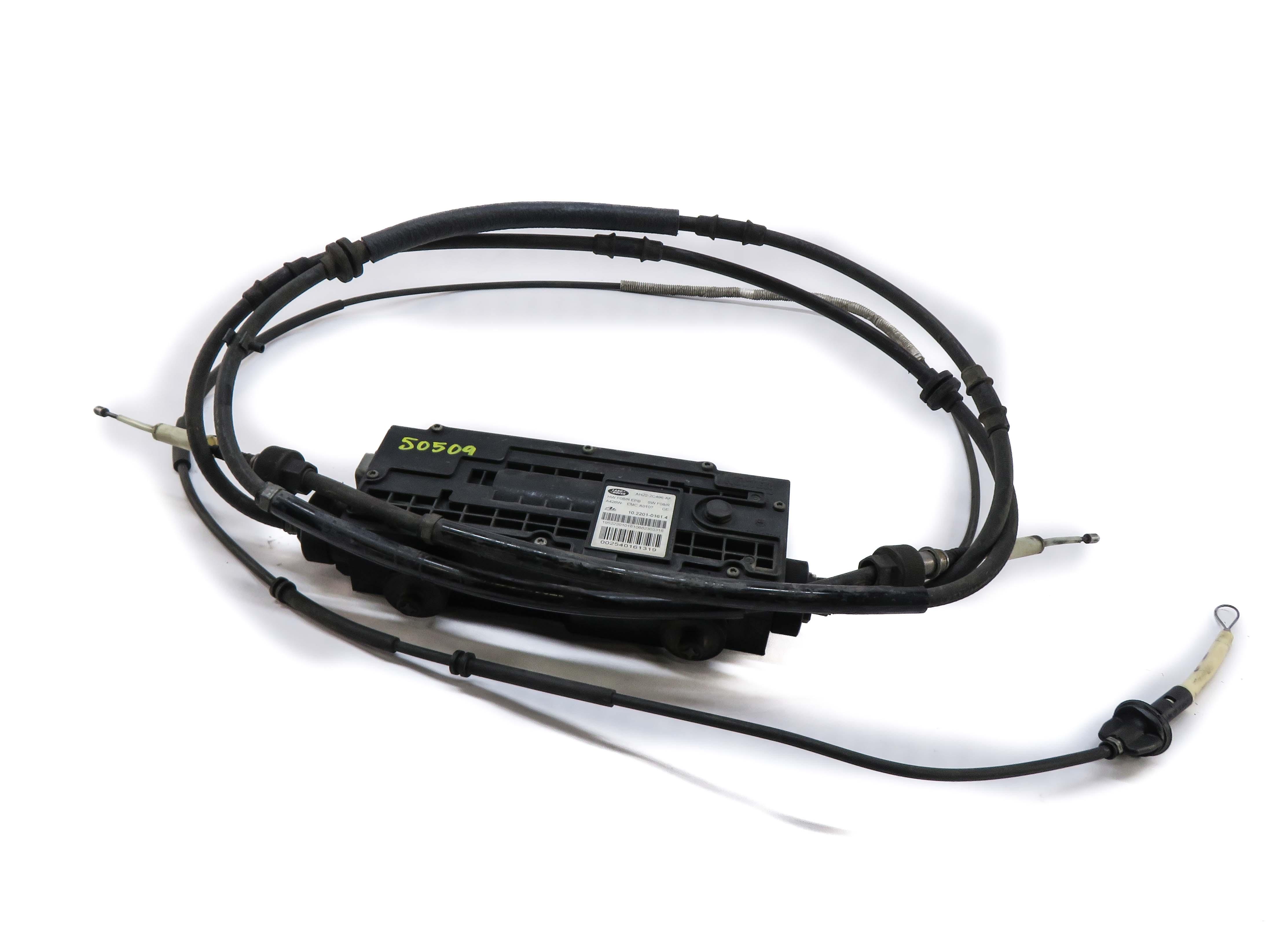 2012 RANGE ROVER SPORT (L320) EMERGENCY PARKING BRAKE ACTUATOR MOTOR w/ CABLES — exact item pictured