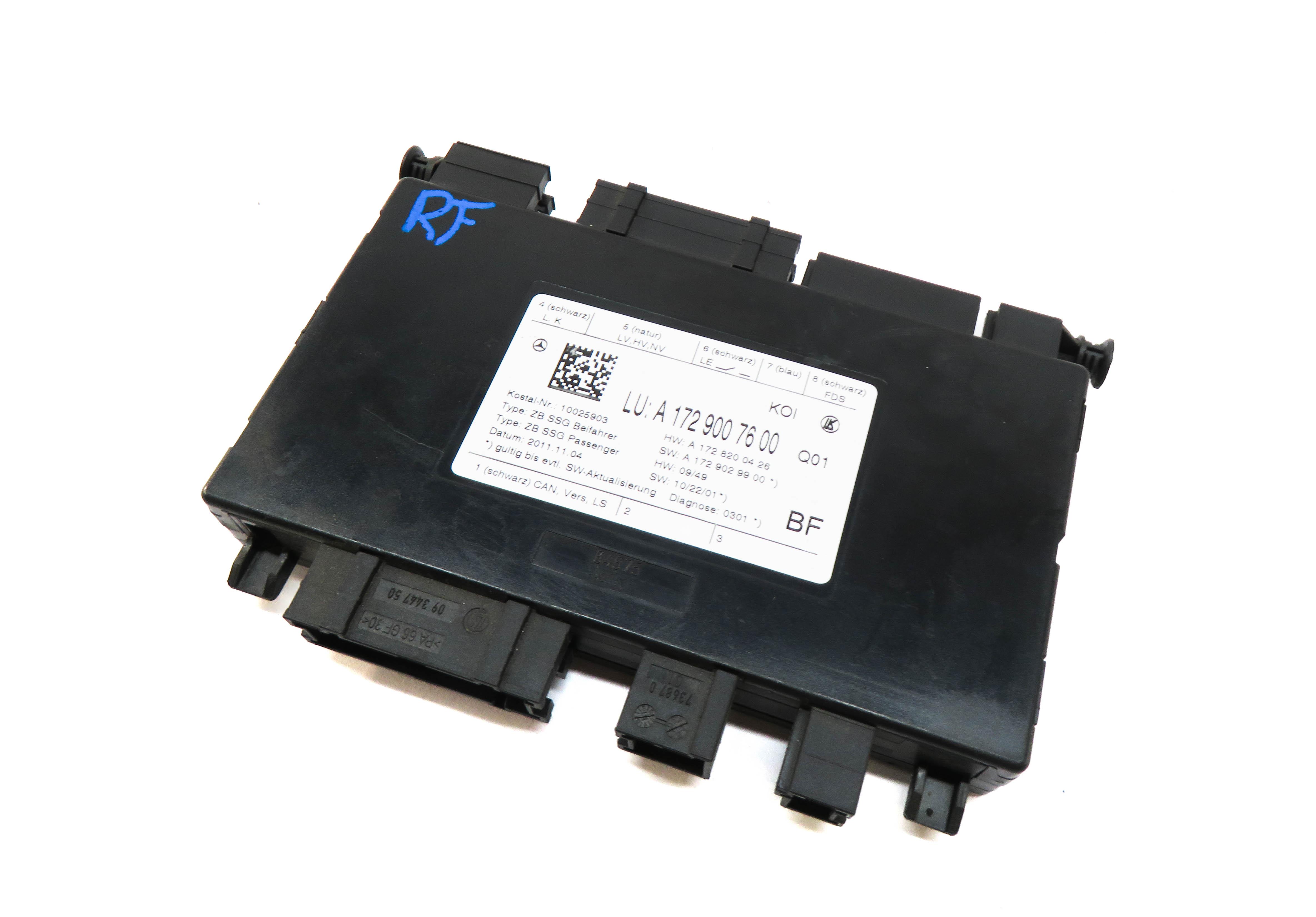 2012 MERCEDES E350 (W212) RIGHT FRONT PASSENGER SEAT CONTROL MODULE — exact item pictured
