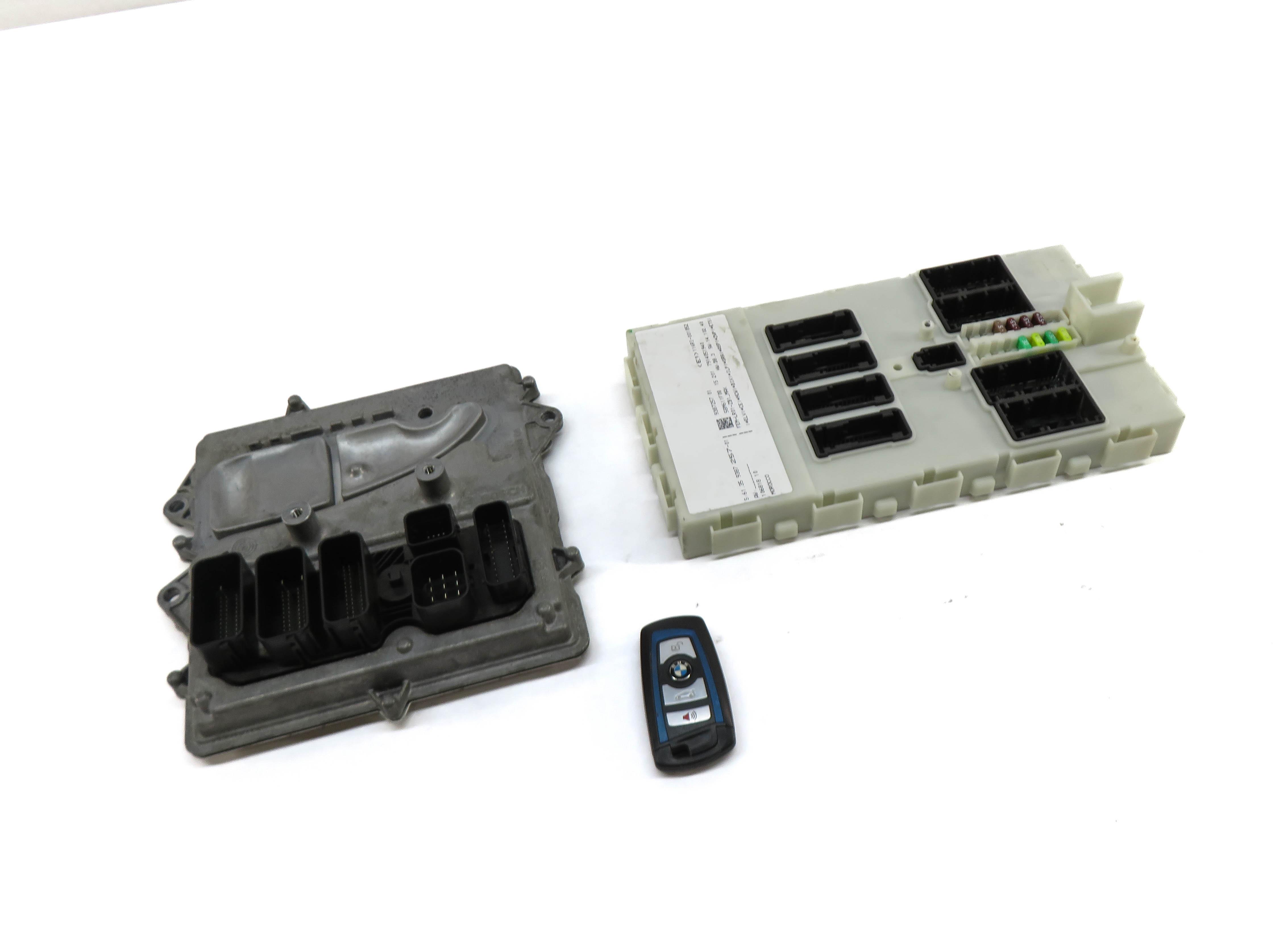 2016 BMW M235i (F22) 3.0L TURBO N55 ENGINE ECM BODY CONTROL MODULE + KEY FOB SET — exact item pictured