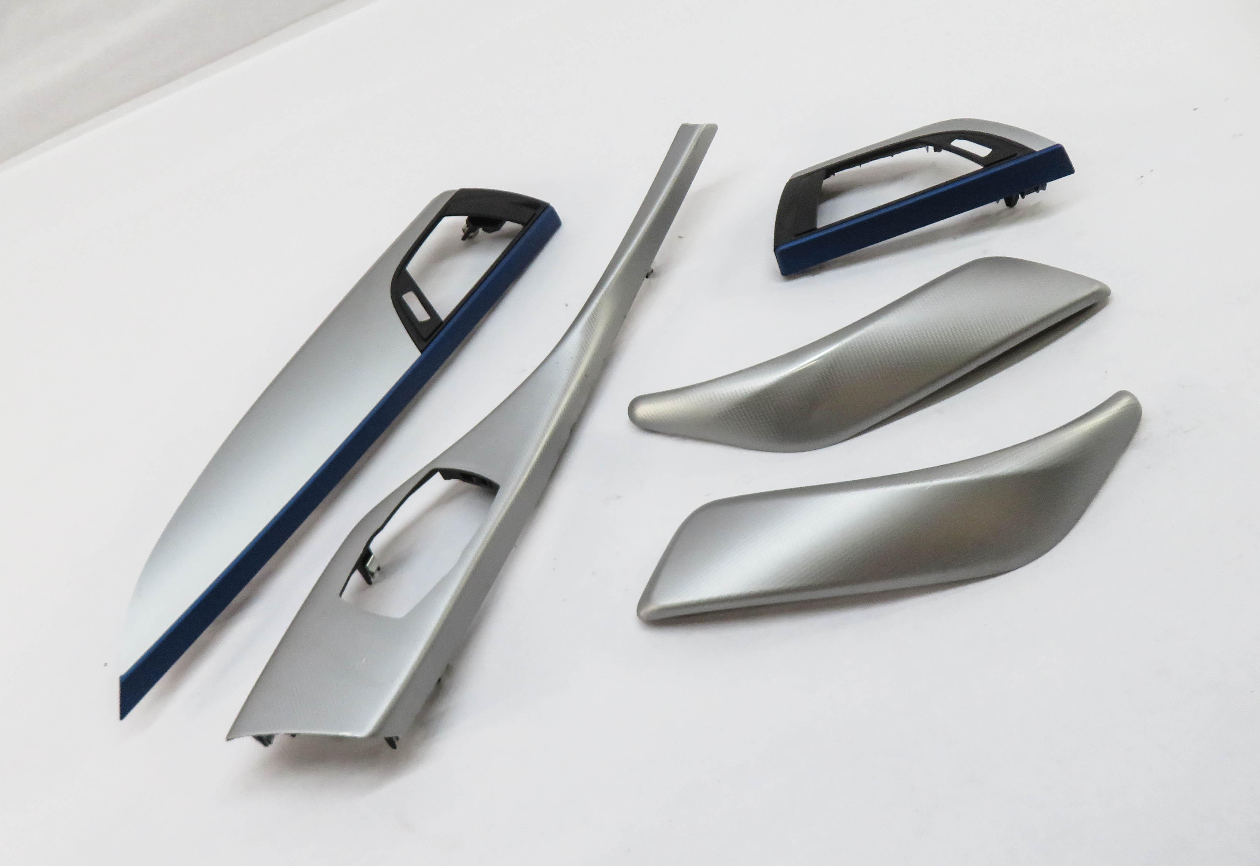 2016 BMW M235i (F22) FRONT LEFT REAR RIGHT HEXAGON ALUMINUM w/ BLUE TRIM SET — exact item pictured