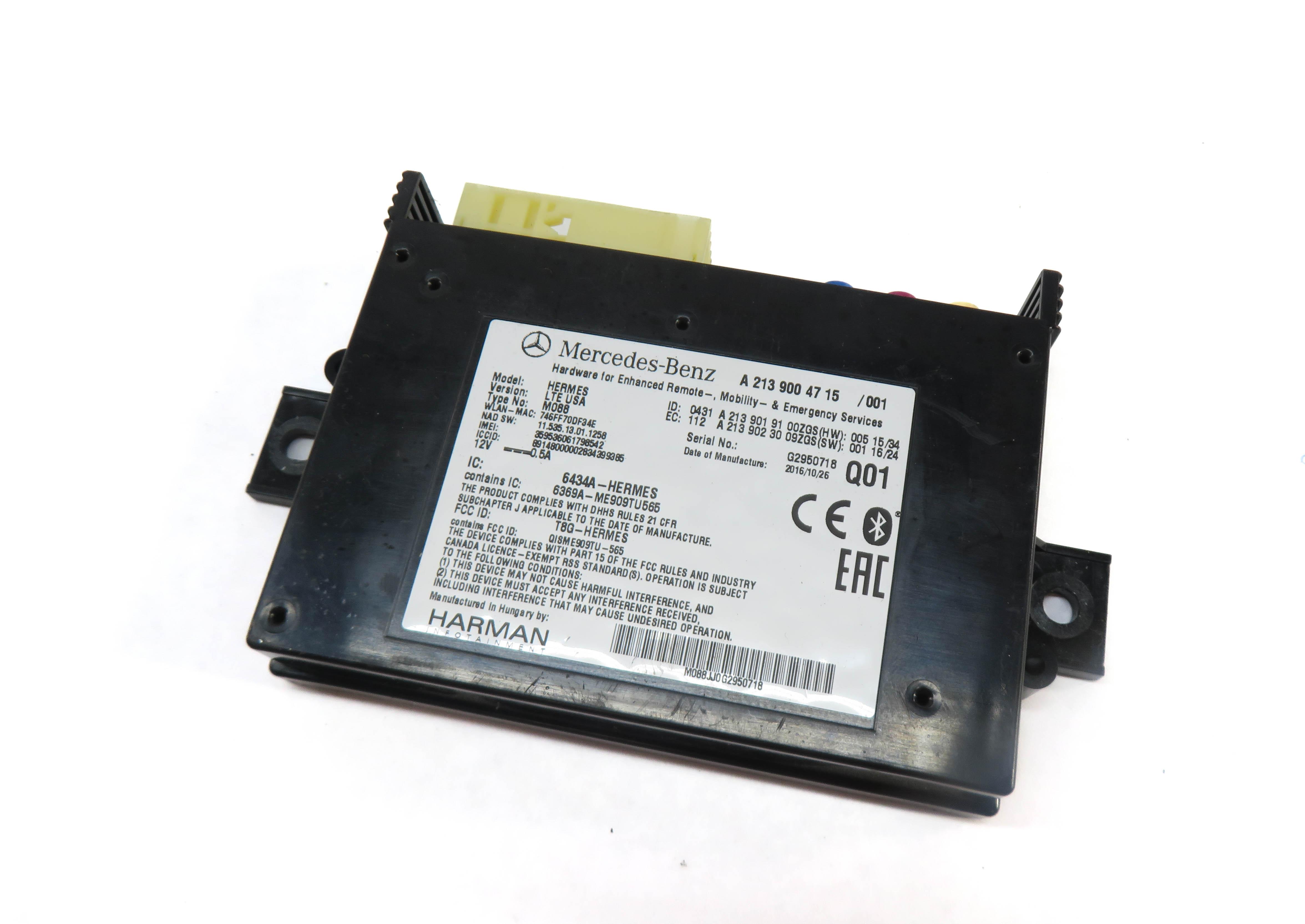 17-21 MERCEDES B C E GLA GLE GLS S SL CLS W205 W166 W218 COMMUNICATION MODULE — exact item pictured