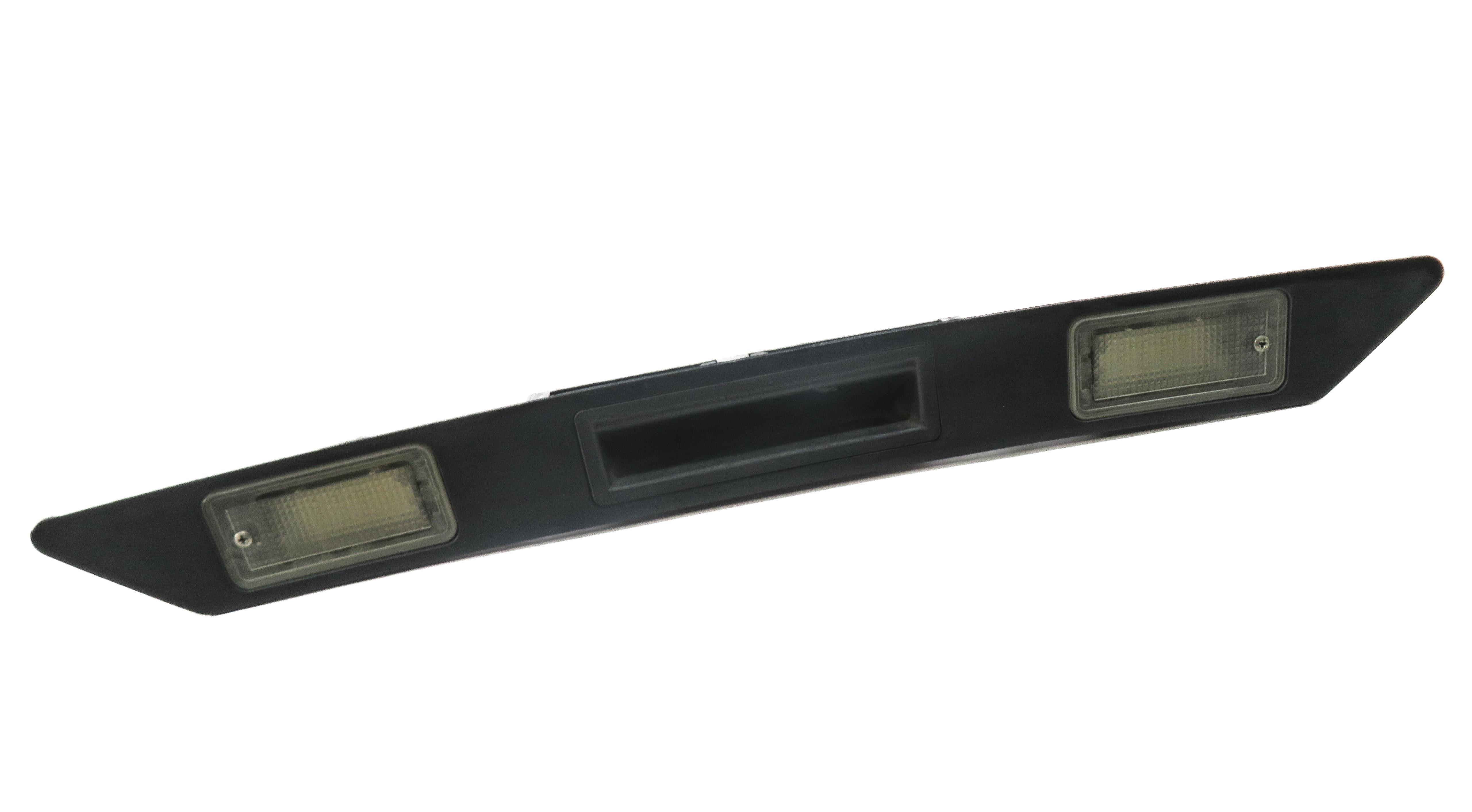 2012 AUDI A3 (8V) TRUNK RELEASE HANDLE w/ LED LICENSE PLATE LIGHTS — exact item pictured