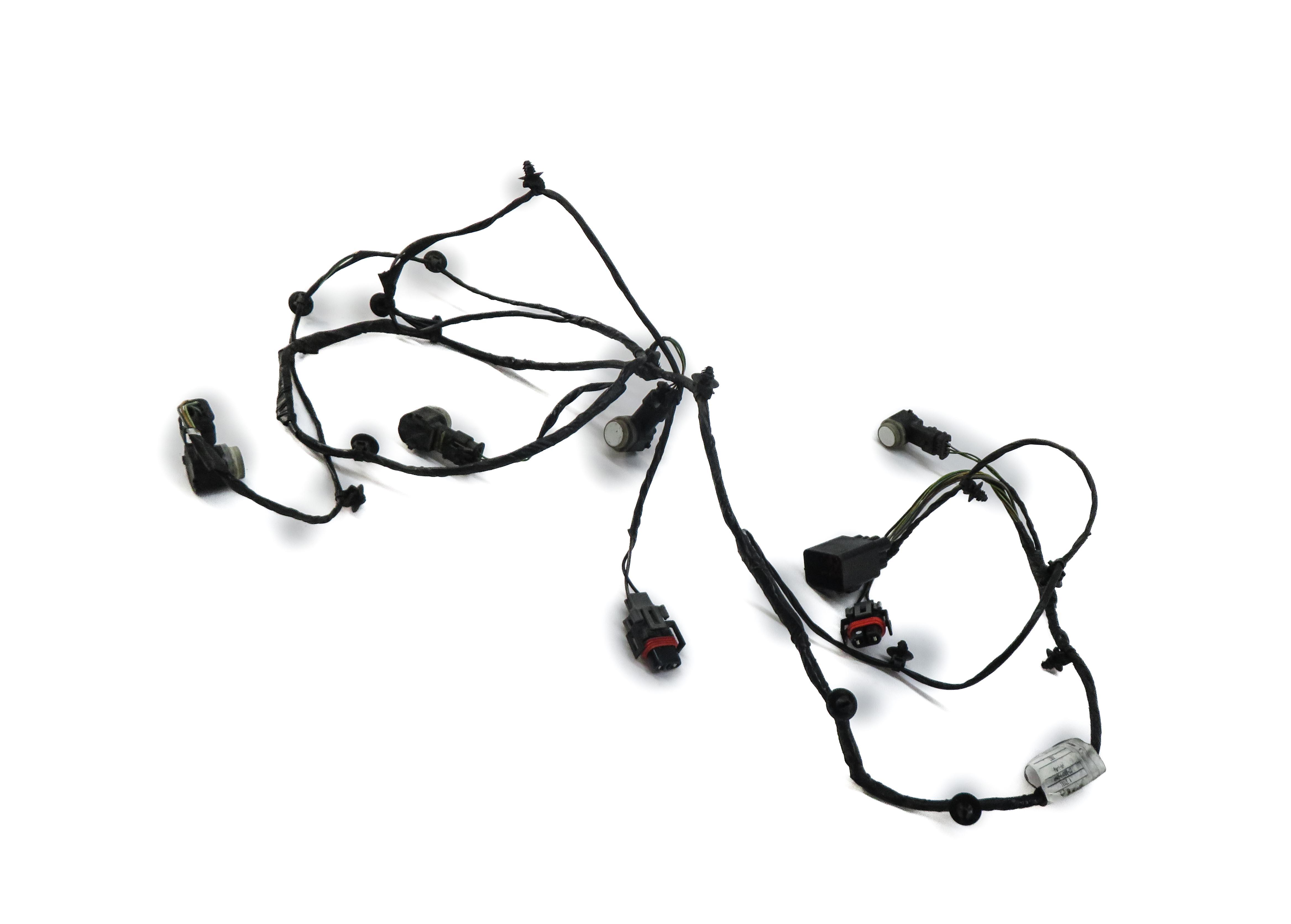 2011 RANGE ROVER (L322) FRONT PDC PARK DISTANCE SENSOR SET w/ HARNESS (WHITE) — exact item pictured