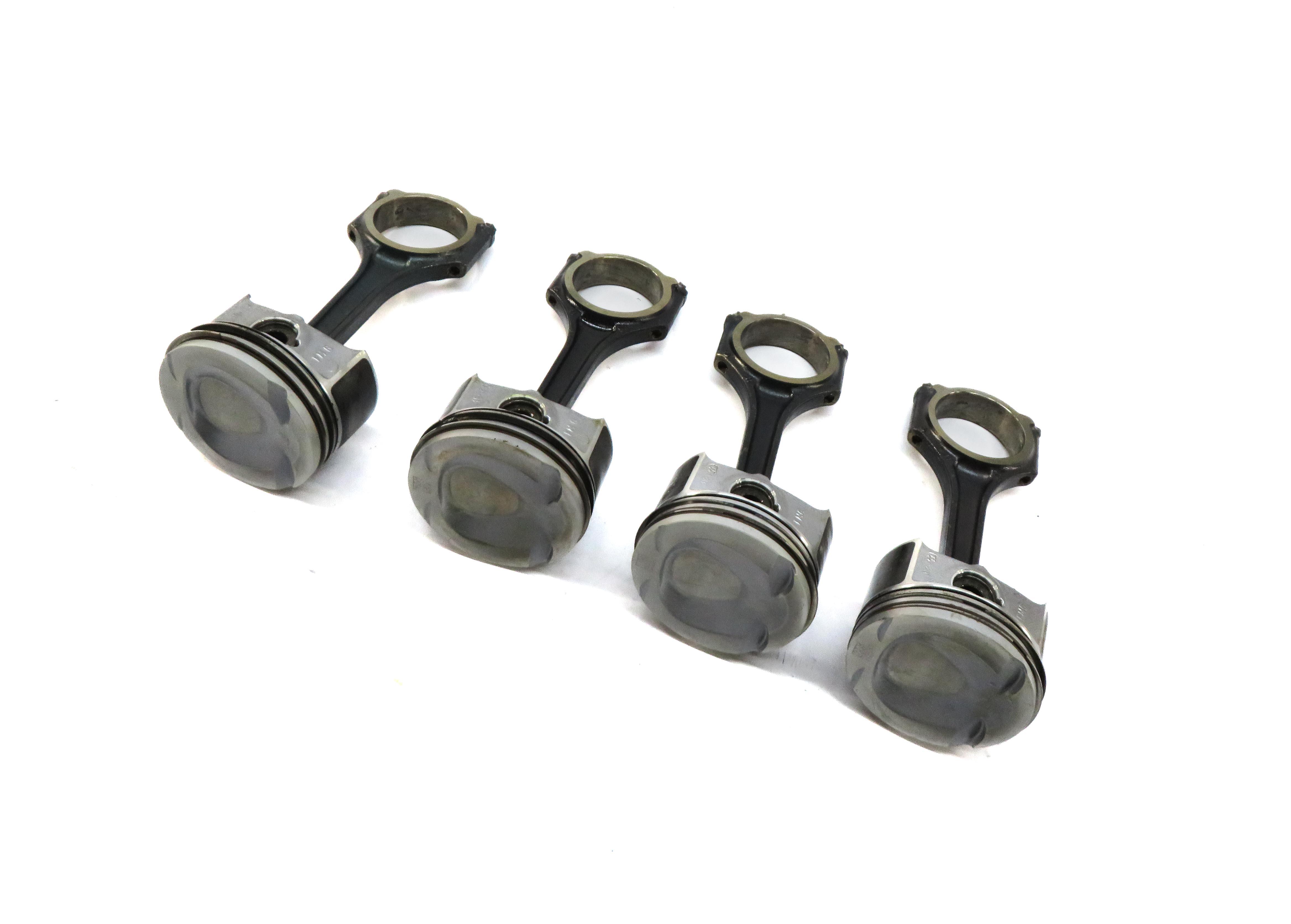 12-15 MB C250 SLK250 (W204 W205 R172) 1.8L M271 TURBO ENGINE PISTON w/ ROD SET-4 — exact item pictured