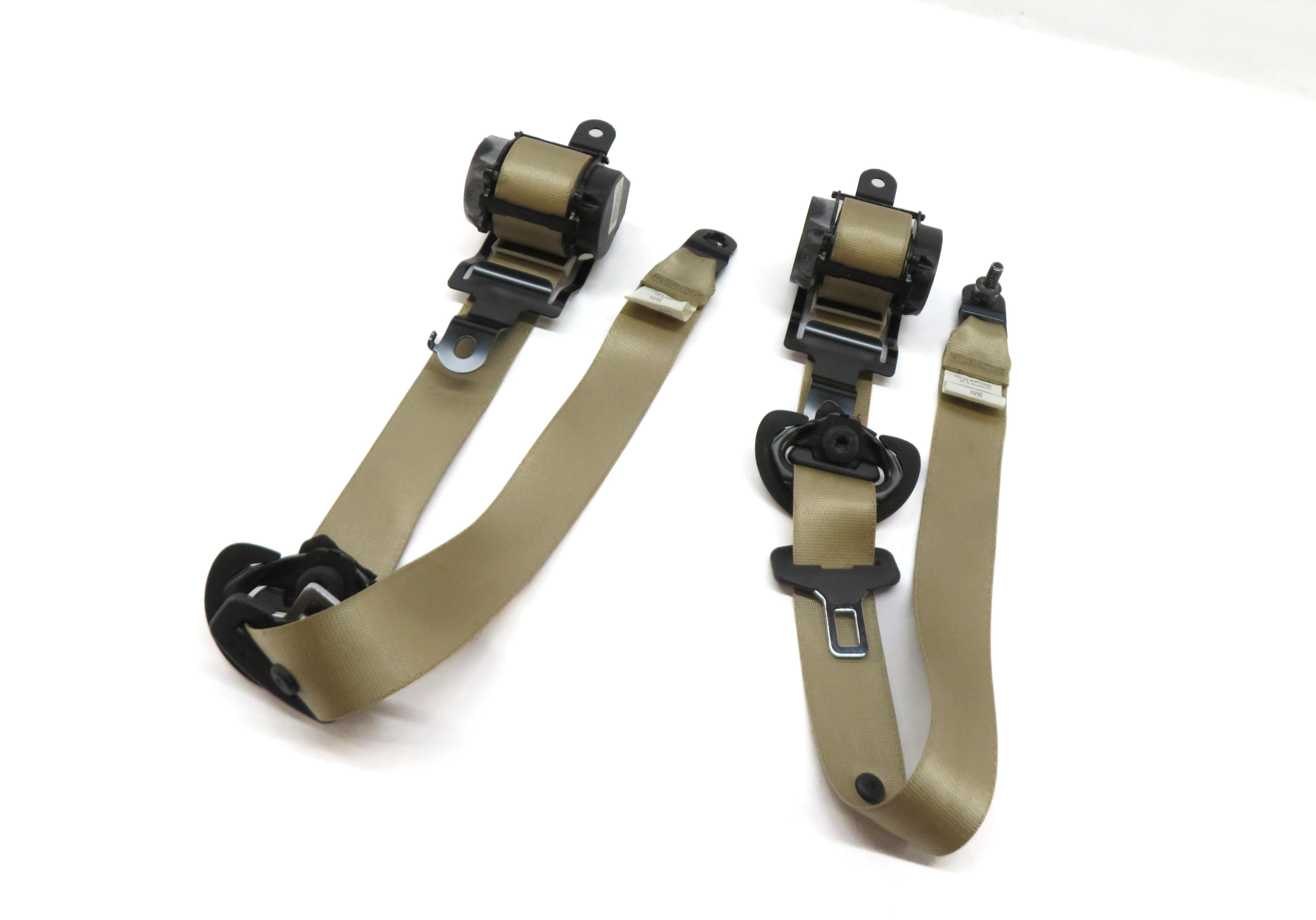 2012 BMW X5 (E70) REAR LEFT RIGHT 2ND ROW SEATBELT RETRACTOR SET/2 (BEIGE) — exact item pictured