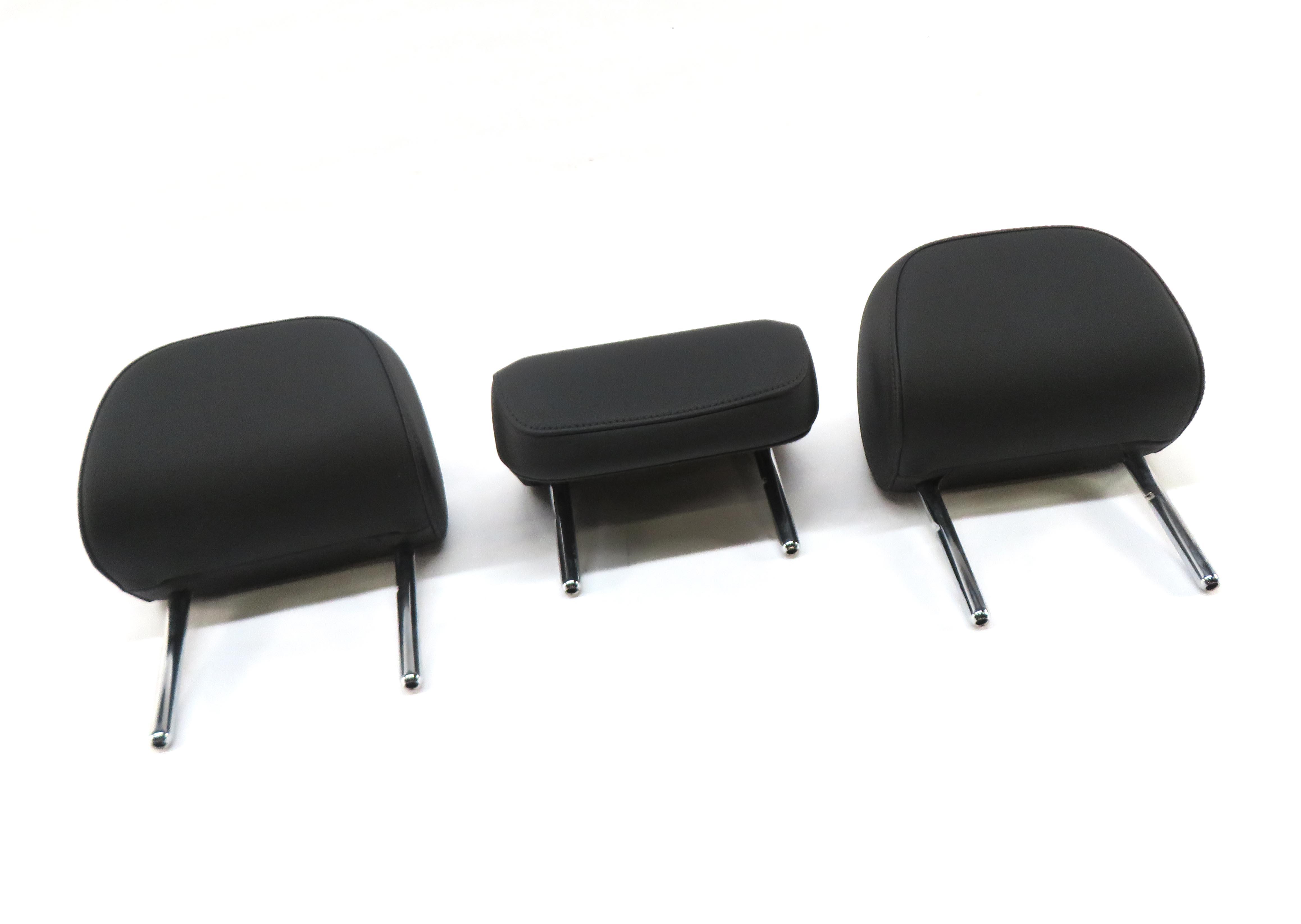 2015 AUDI A3 (8V) REAR LEFT CENTER RIGHT SEAT HEADREST SET-3 (BLACK FZ) — exact item pictured