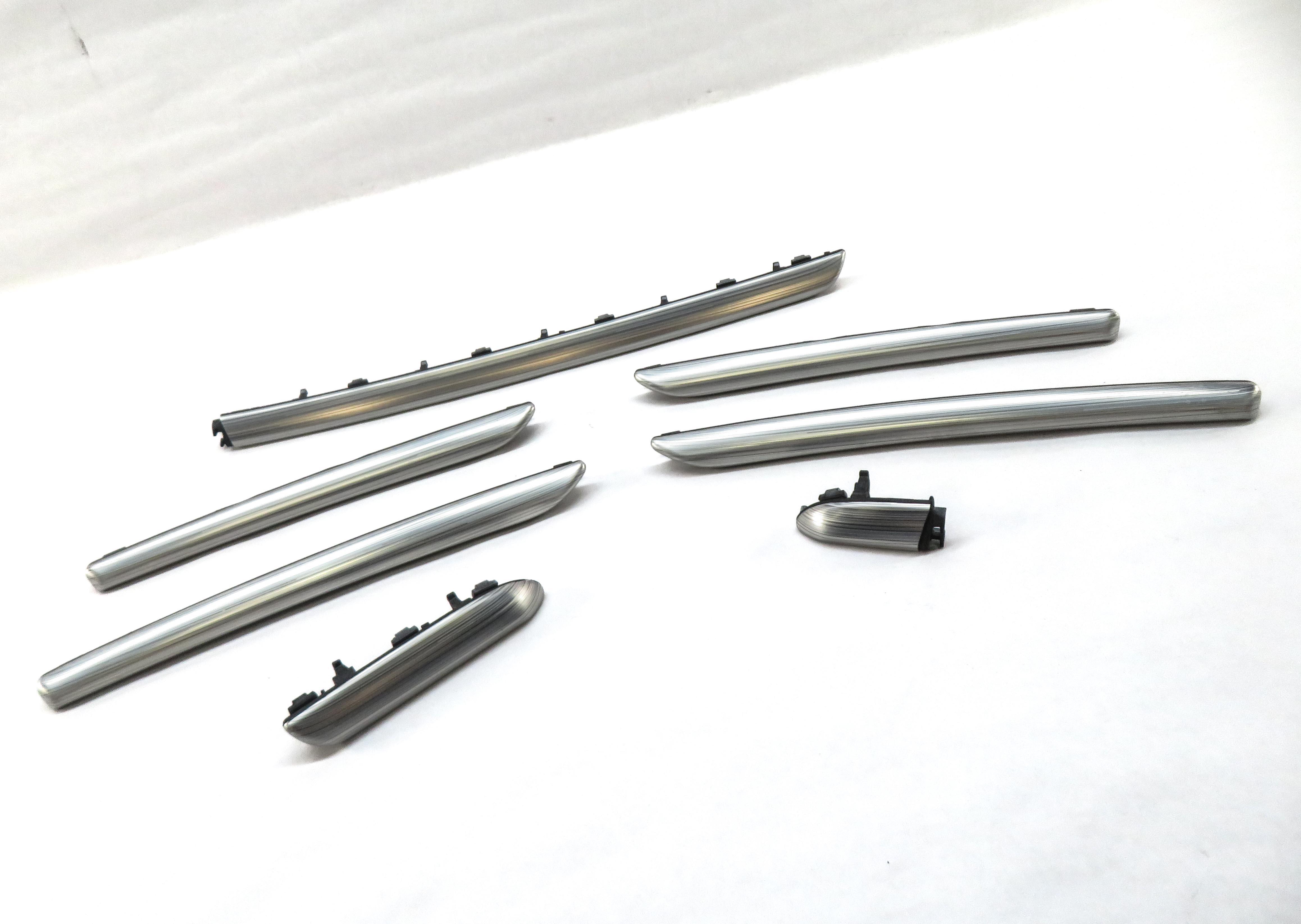 2015 AUDI A3 (8V) SEDAN DASH & DOOR INTERIOR TRIM SET (STRIPED ALUMINUM) — exact item pictured