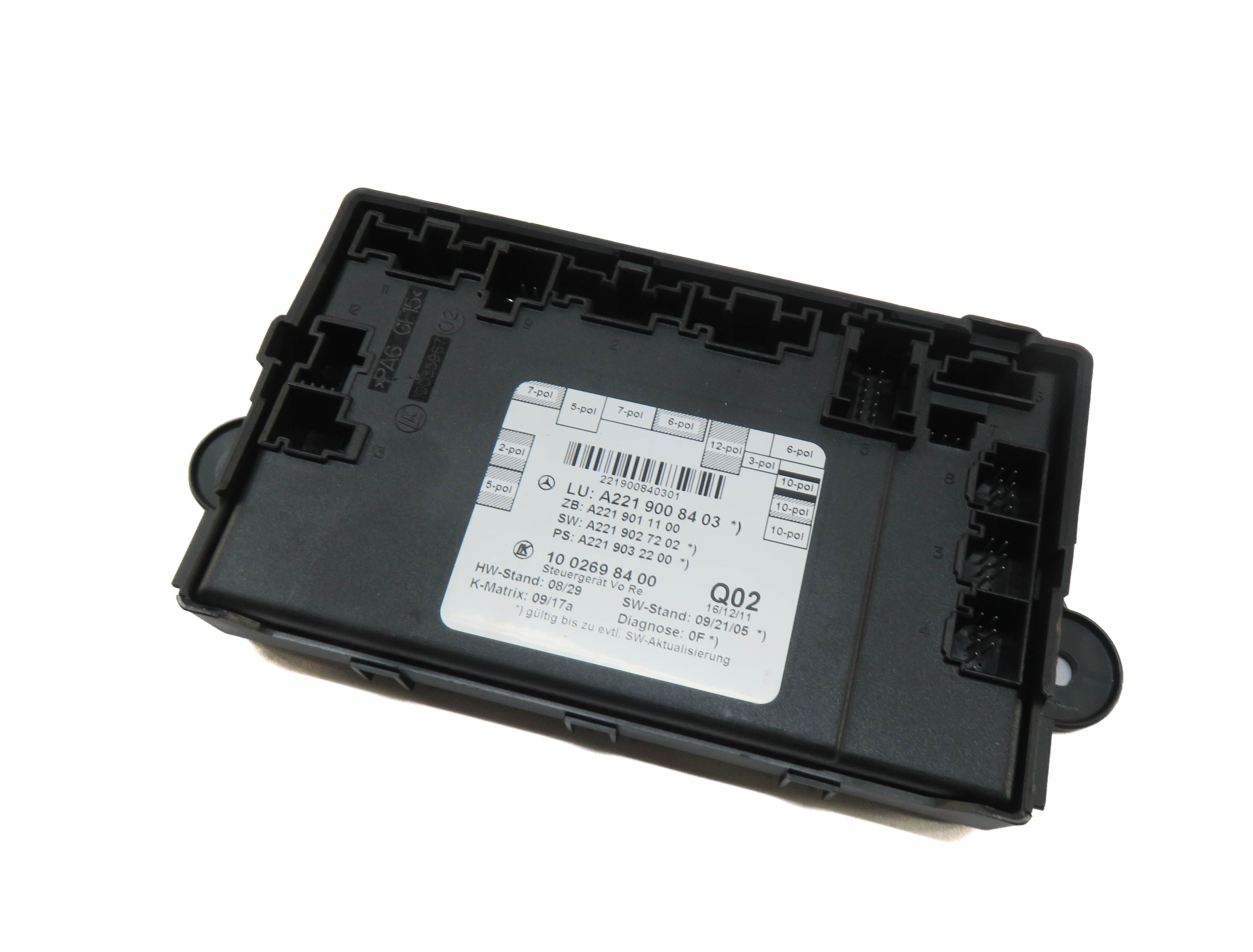 2012-2013 MERCEDES S350 S400 S550 S63 S65 W221 RIGHT FRONT PASSENGER DOOR MODULE — exact item pictured