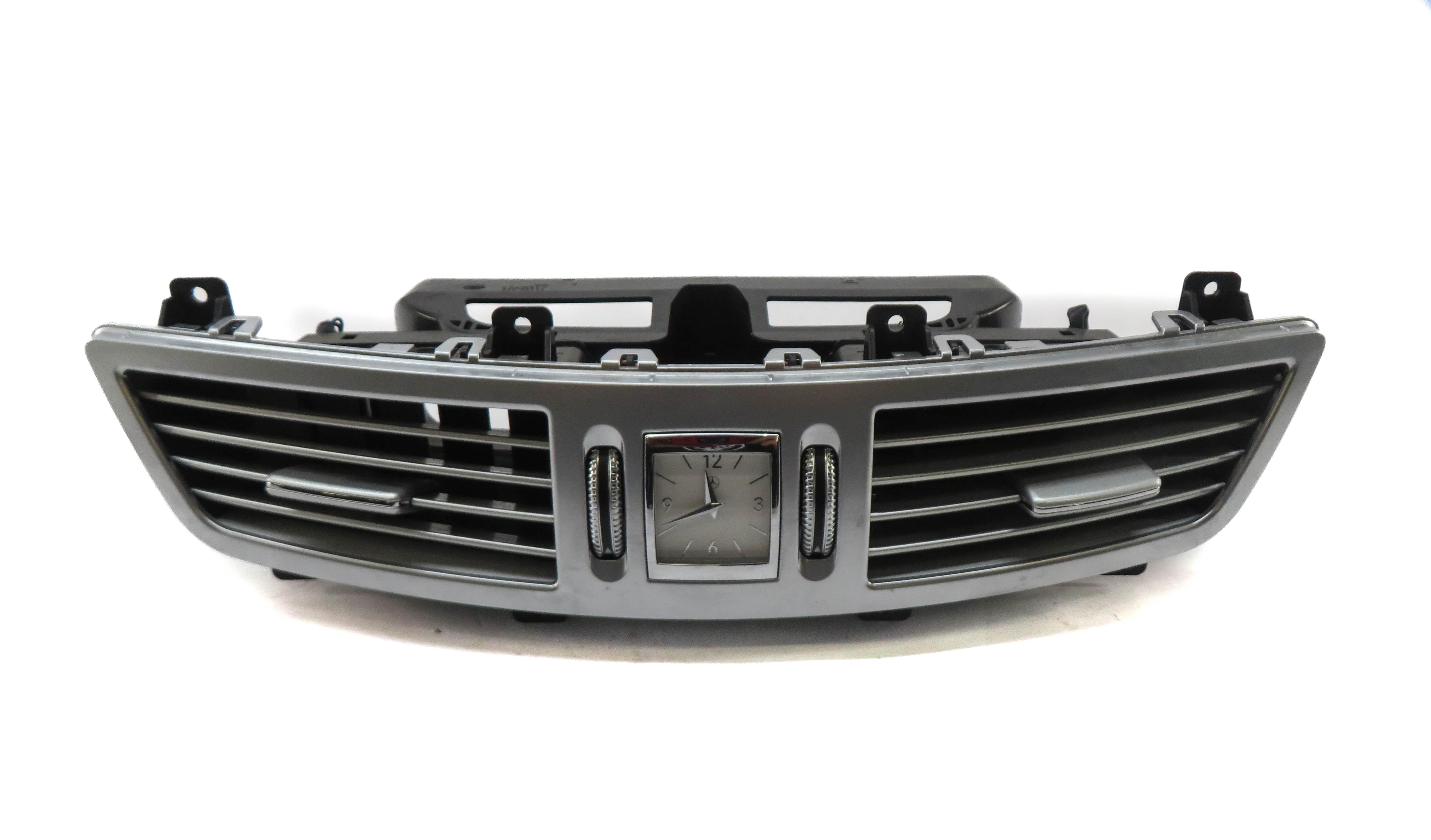 2012 MERCEDES S550 W221 FRONT CENTER DASH A/C HEATER AIR VENT w/ CLOCK (GRAY) — exact item pictured