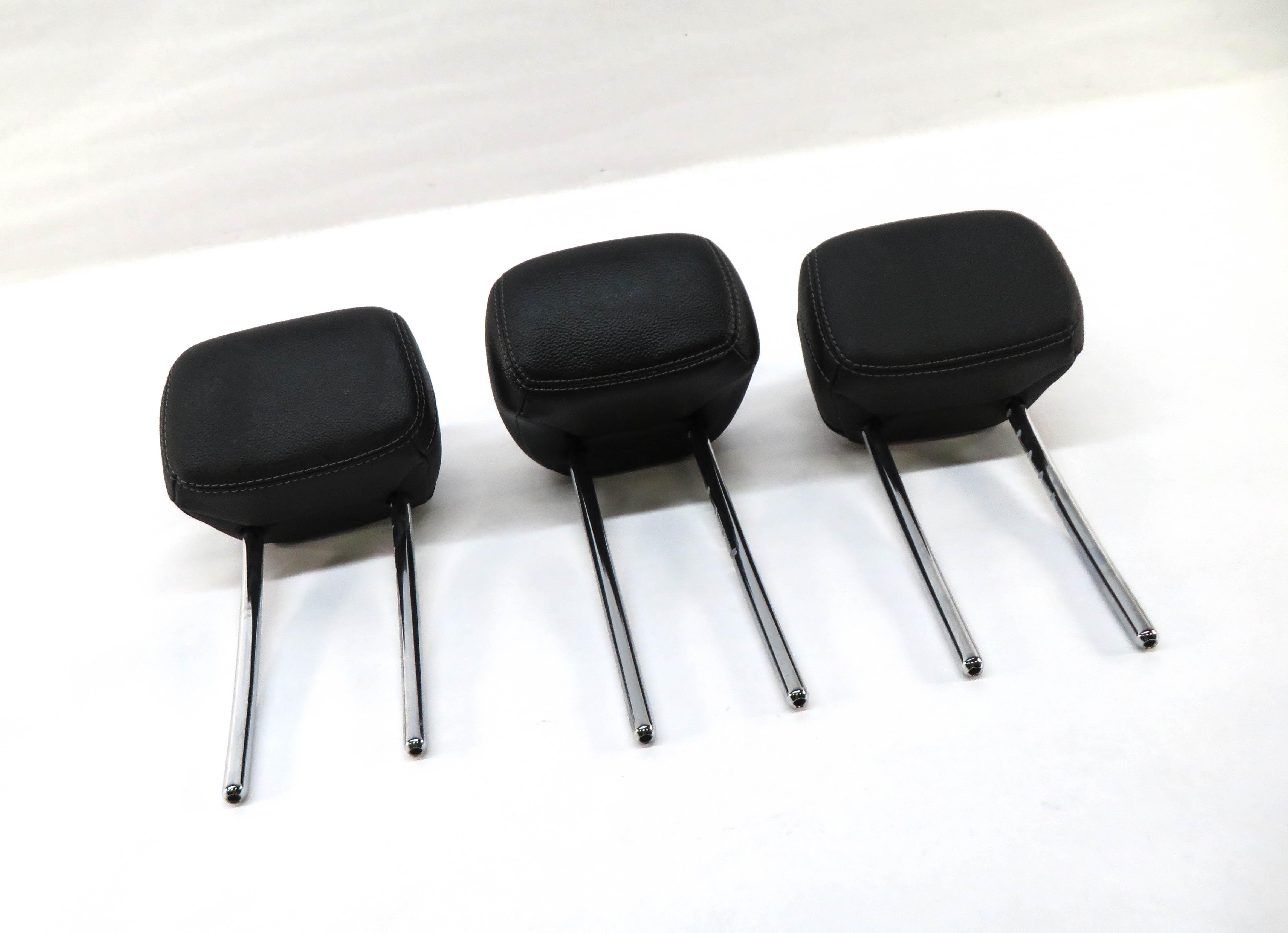 16 MERCEDES C300 W205 REAR LEFT RIGHT CENTER HEADREST (BLACK IMITATION LEATHER) — exact item pictured