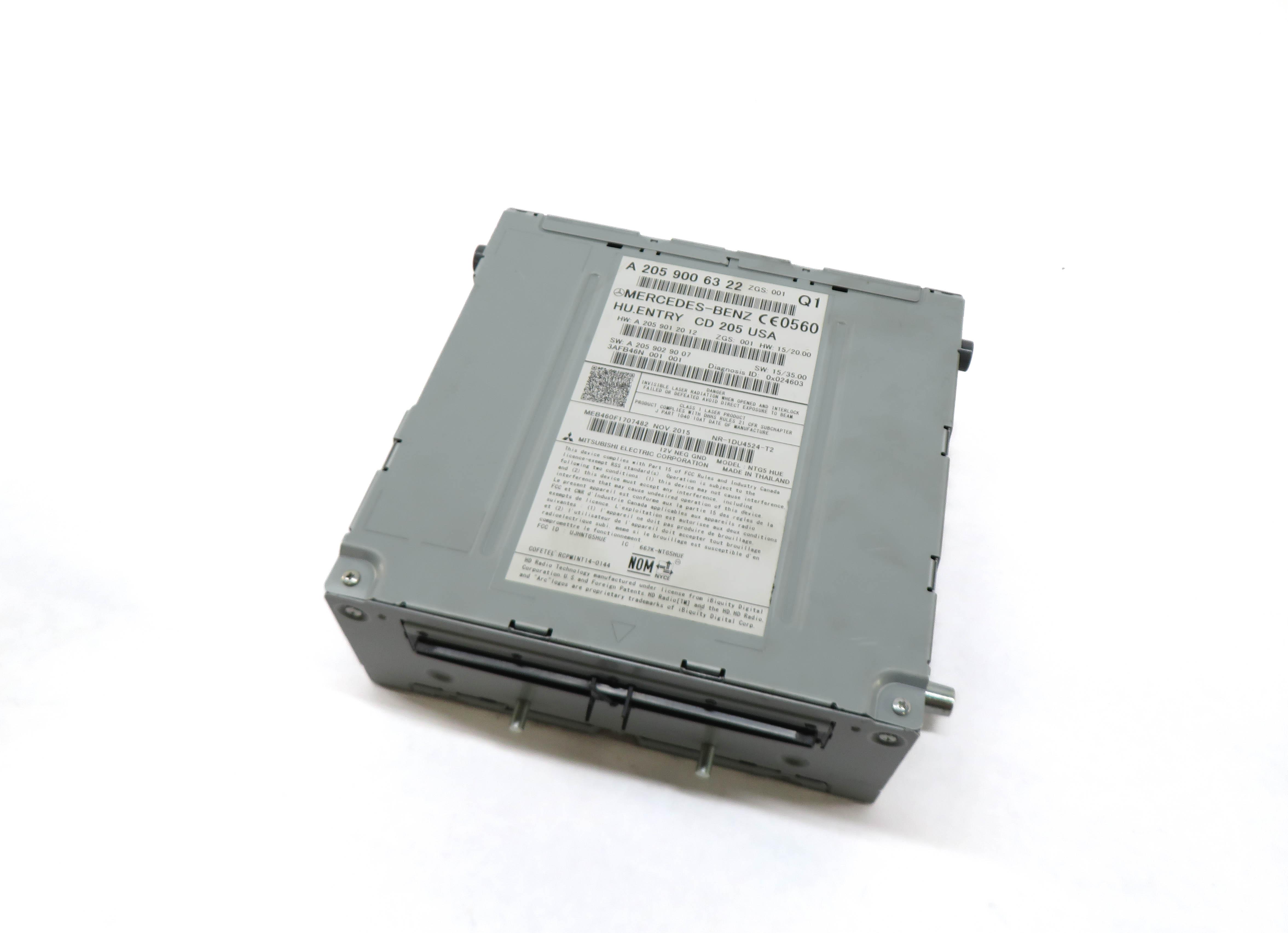 16 MERCEDES C300 C350 C400 C63 (W205) RADIO CD STEREO RECEIVER HEAD COMMAND UNIT — exact item pictured