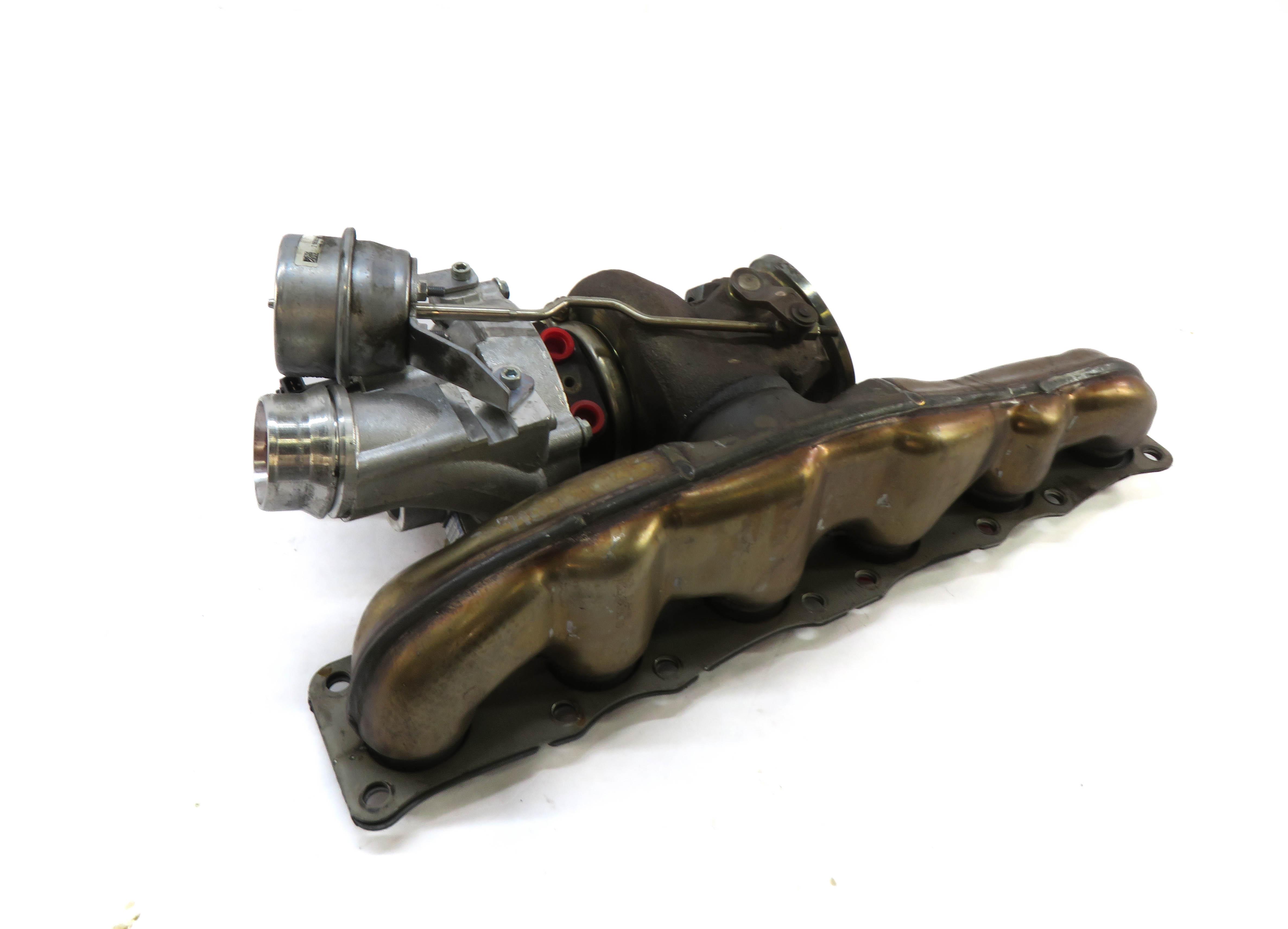 11-17 BMW X3 (F25) 3.0T 3.0L N55 ENGINE TURBO TURBOCHARGER w/ EXHAUST MANIFOLD — exact item pictured
