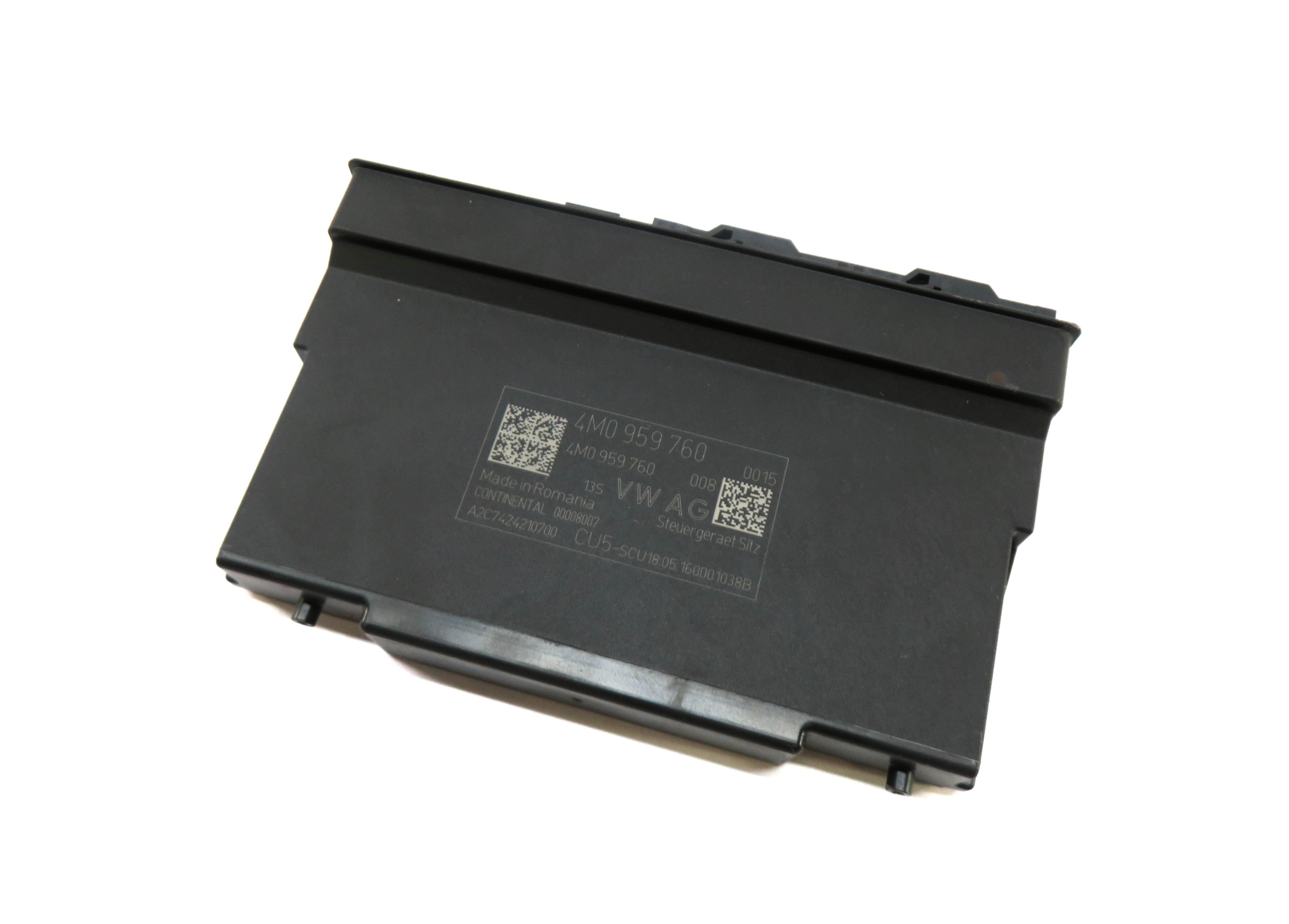 17-20 AUDI Q7 (4M) FRONT RIGHT PASSENGER SEAT BACKREST ADJUST CONTROL MODULE — exact item pictured