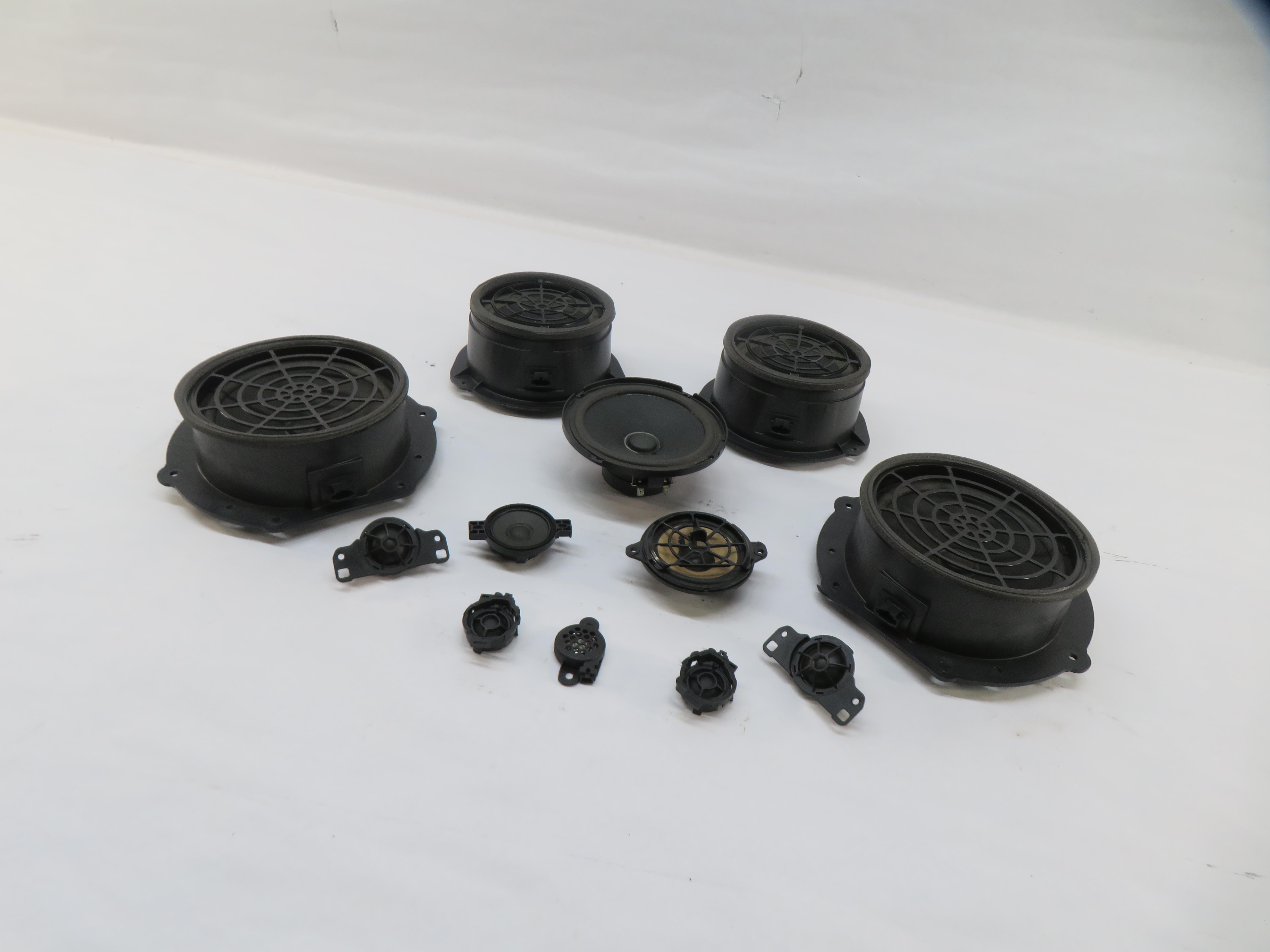17 AUDI Q7 4M RADIO STEREO AUDI BRANDED SPEAKER SET SUB WOOFER MID RANGE TWEETER — exact item pictured