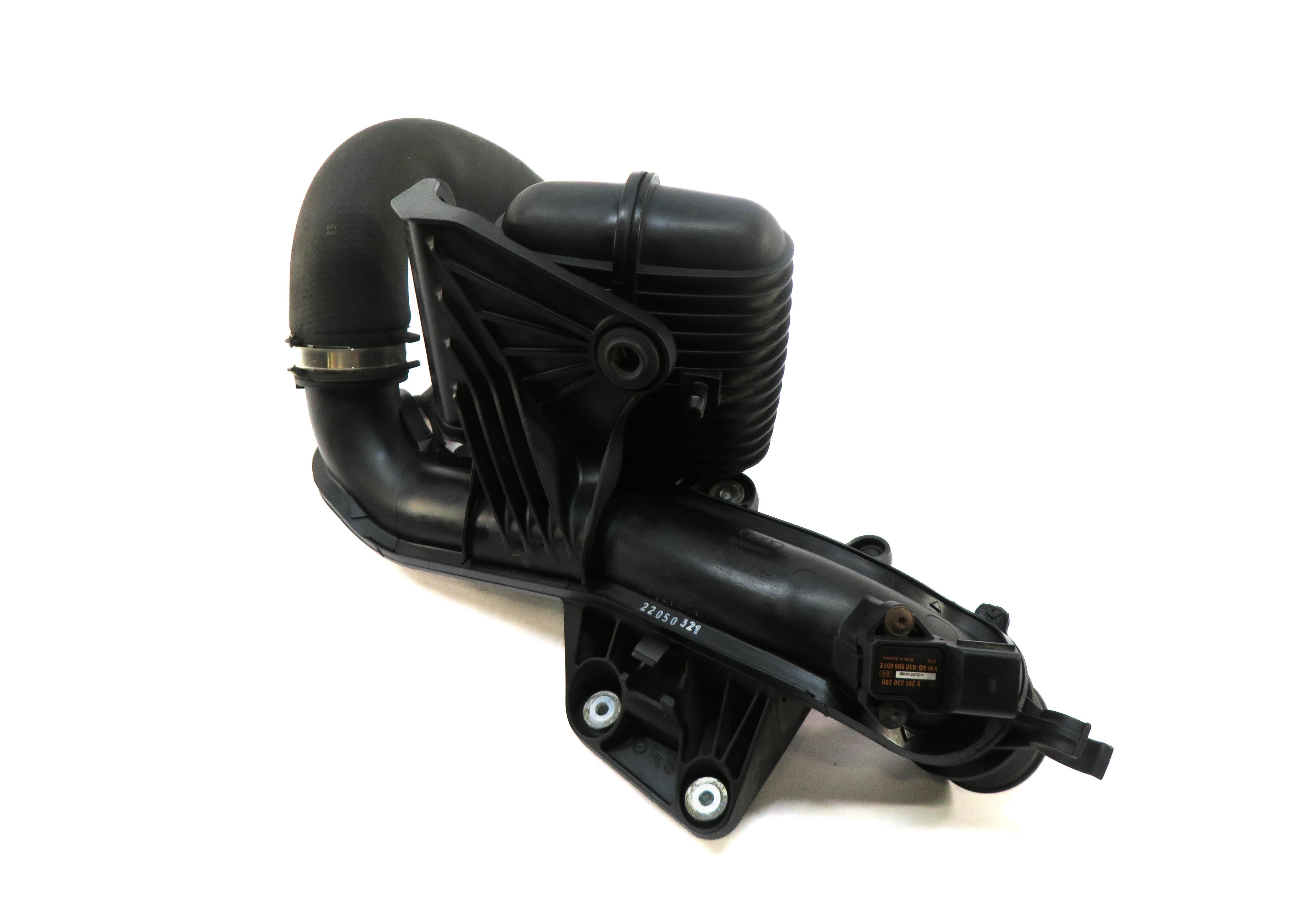 15 AUDI A4 B8 8K 2.0L TURBO CAED ENGINE INTERCOOLER PRESSURE PIPE w/ DAMPER BOX — exact item pictured