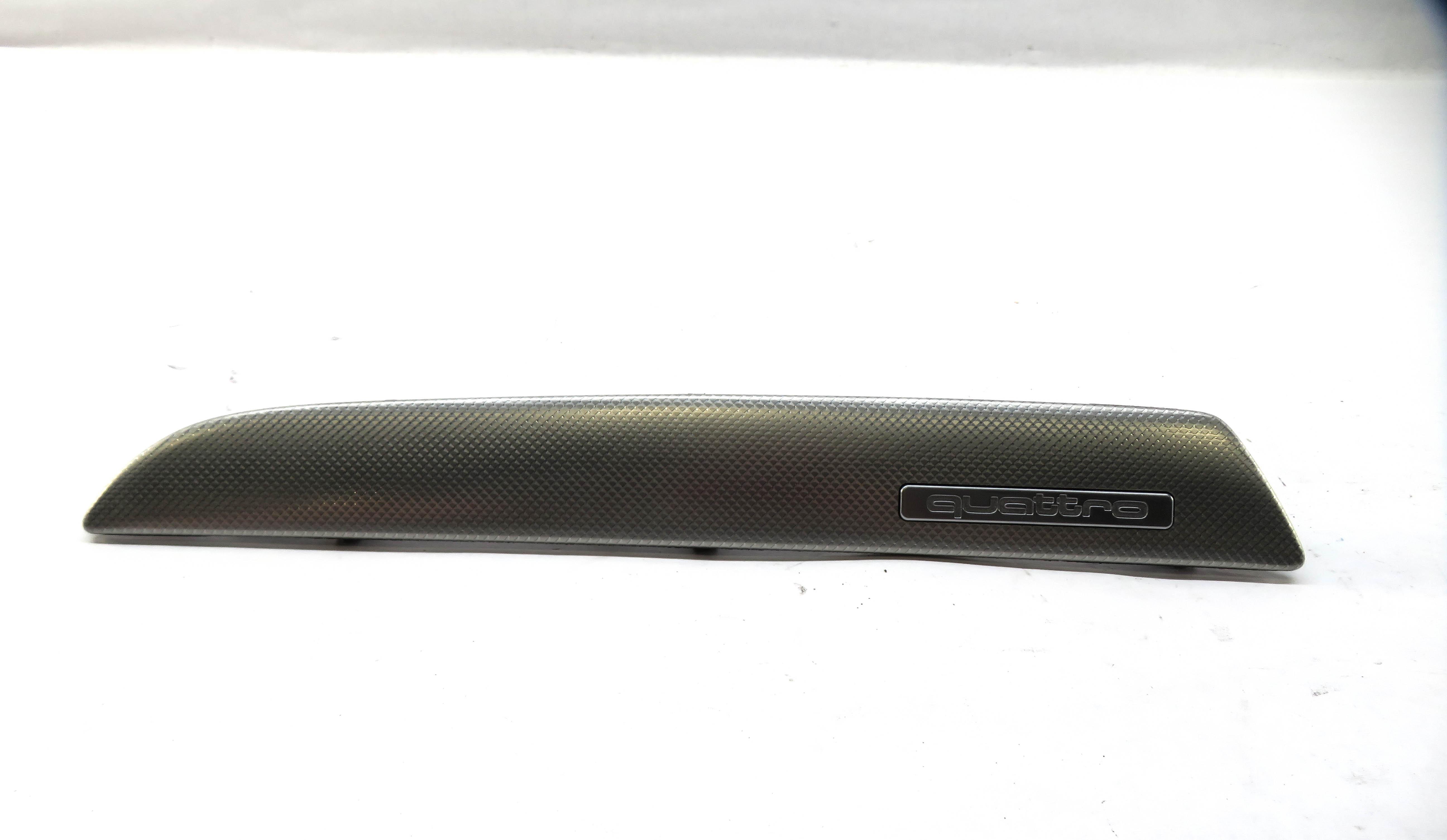 15 AUDI A4 (B8 8K) FRONT RIGHT PASSENGER QUATTRO DASH TRIM (ALUMINUM FISH SCALE) — exact item pictured