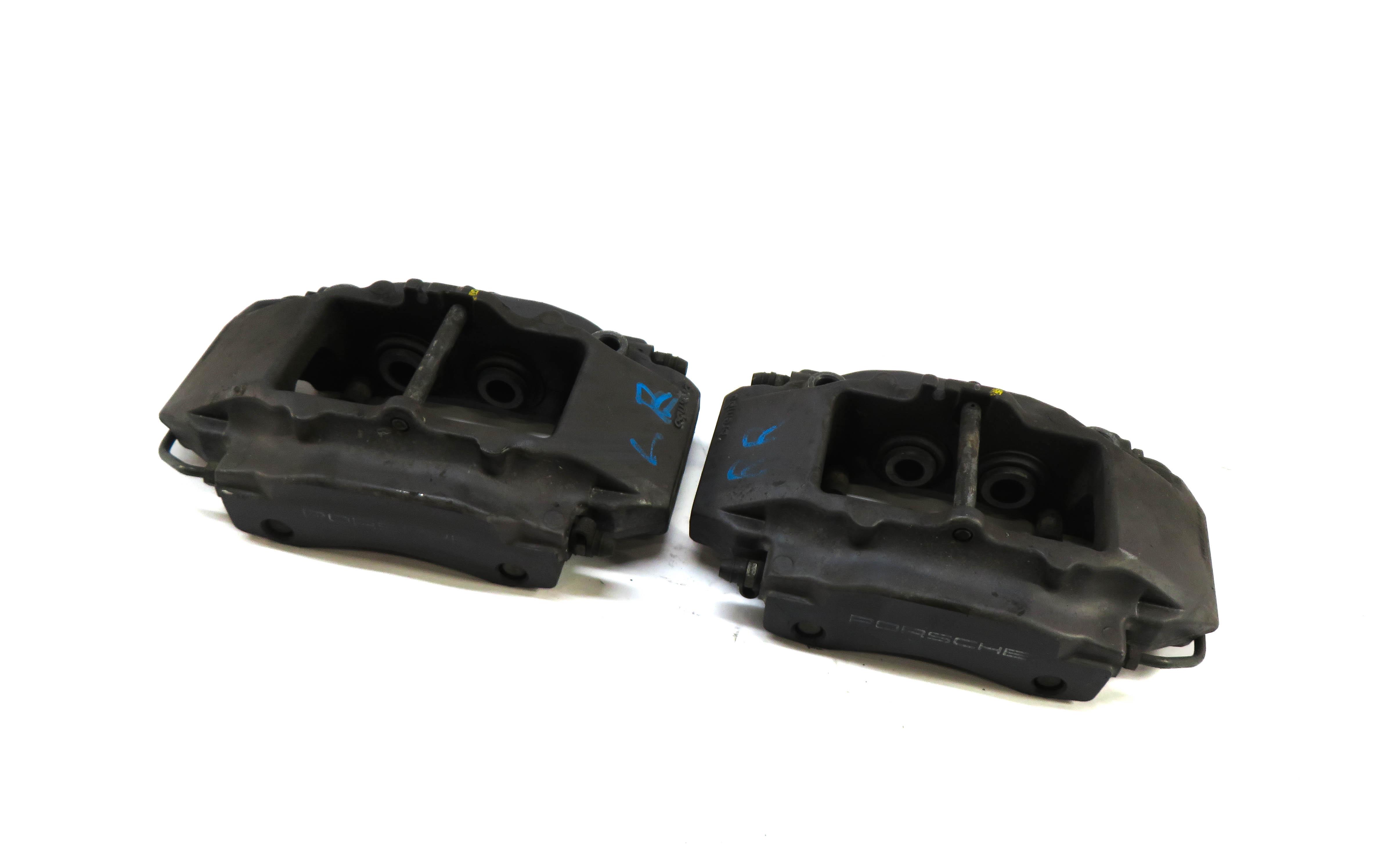 05-12 PORSCHE BOXSTER CAYMAN (987) REAR LEFT RIGHT BREMBO BRAKE CALIPER SET/2 — exact item pictured