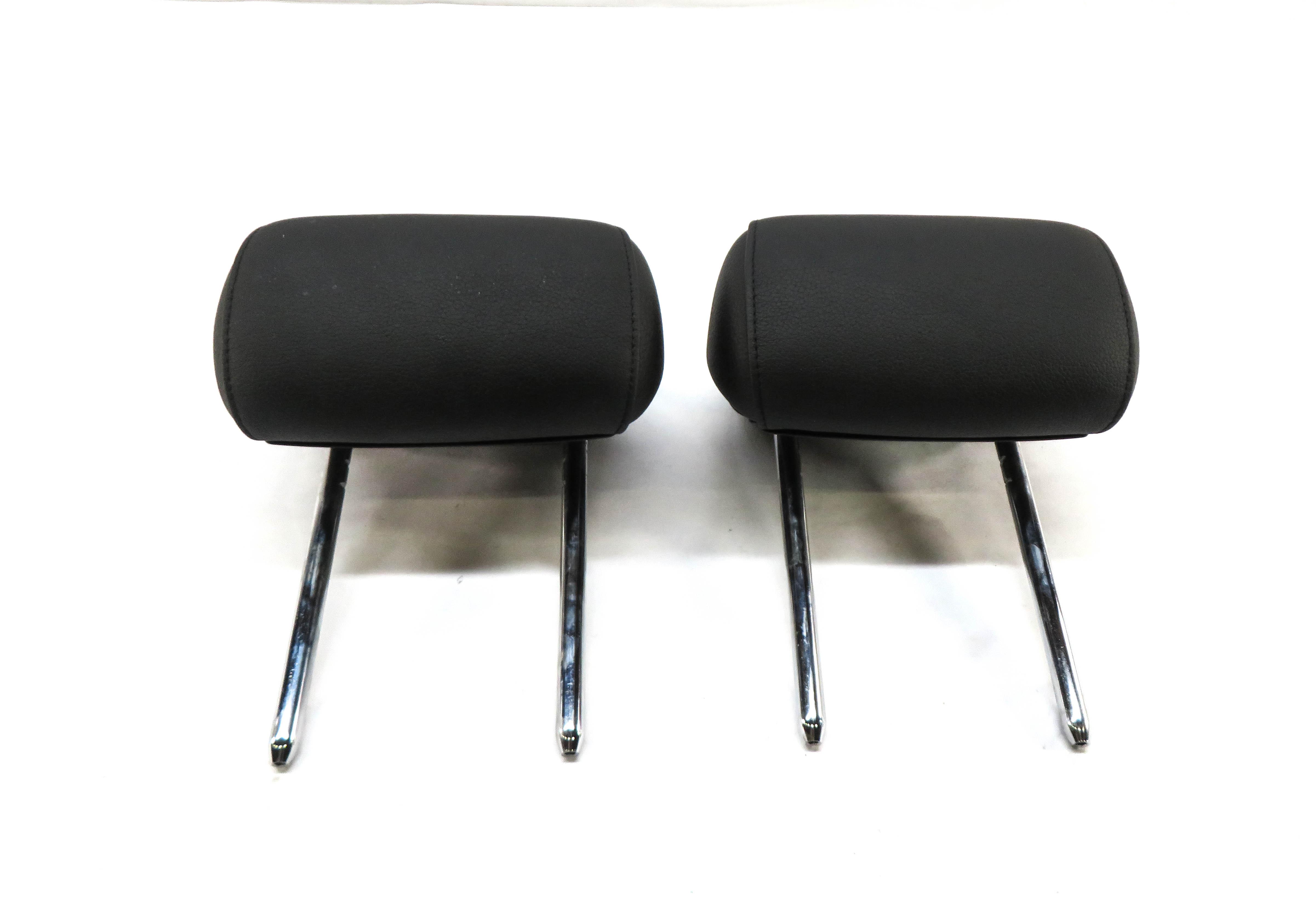 2012 BMW 335i (E92) COUPE LEFT & RIGHT REAR SEAT HEADREST SET (BLACK LEATHER) — exact item pictured