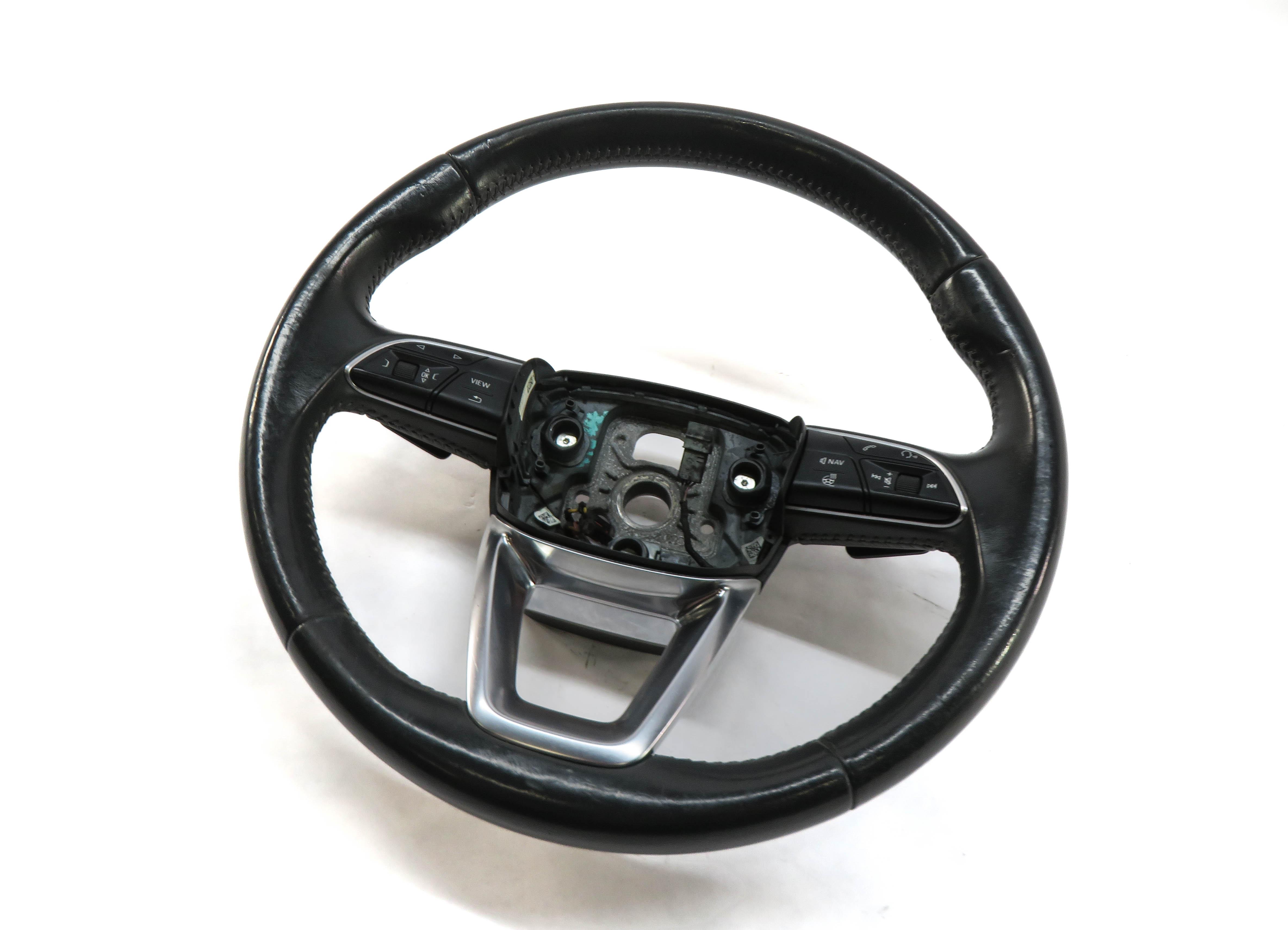 2017-2019 AUDI ALLROAD Q7 C7 4M 3-SPOKE STEERING WHEEL (HEATED) (BLACK LEATHER) — exact item pictured