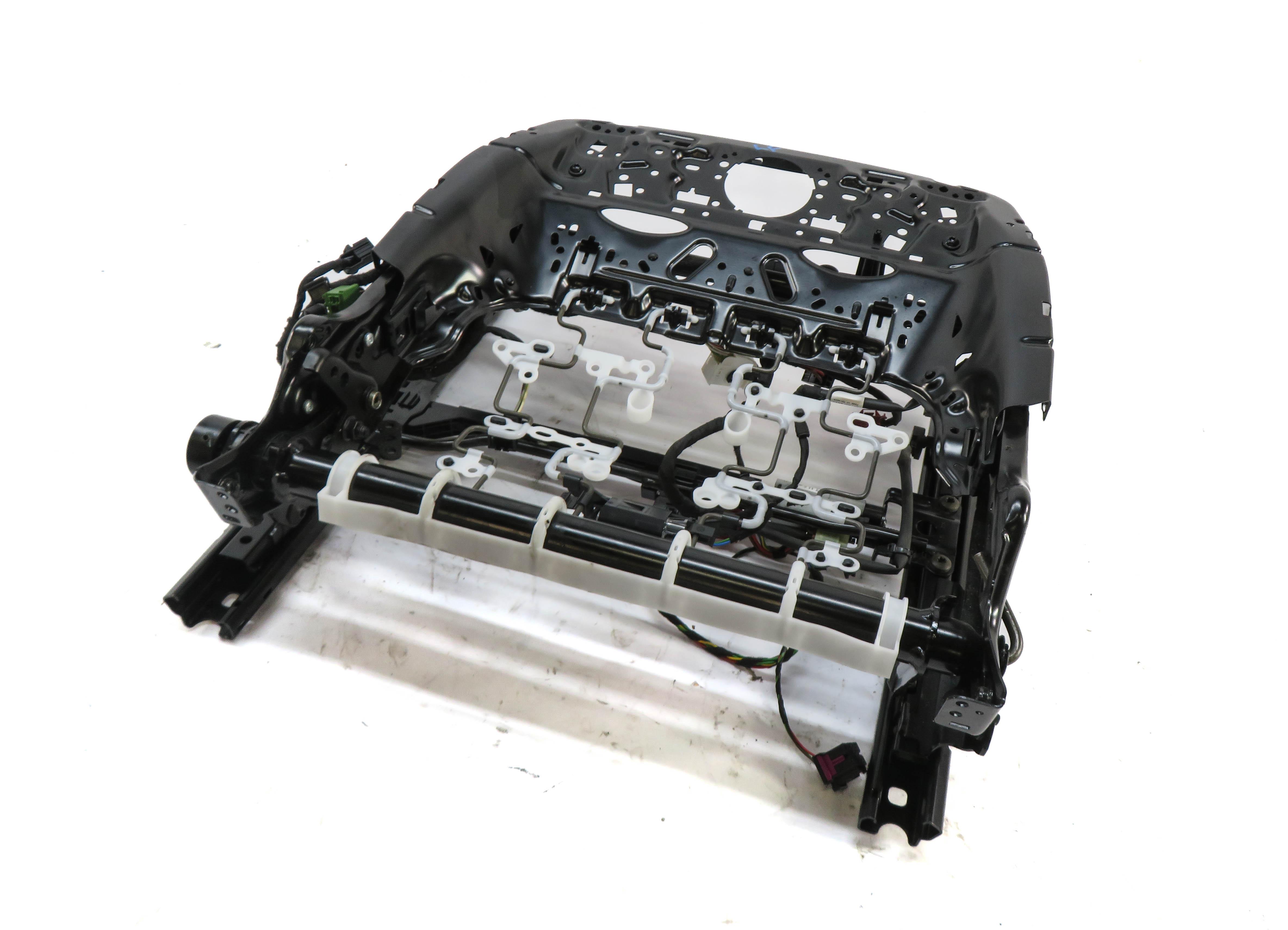 17-22 AUDI Q7 4M FRONT LEFT DRIVER SEAT TRACK & MOTORS (w/ HEAT MEMORY w/o VENT) — exact item pictured