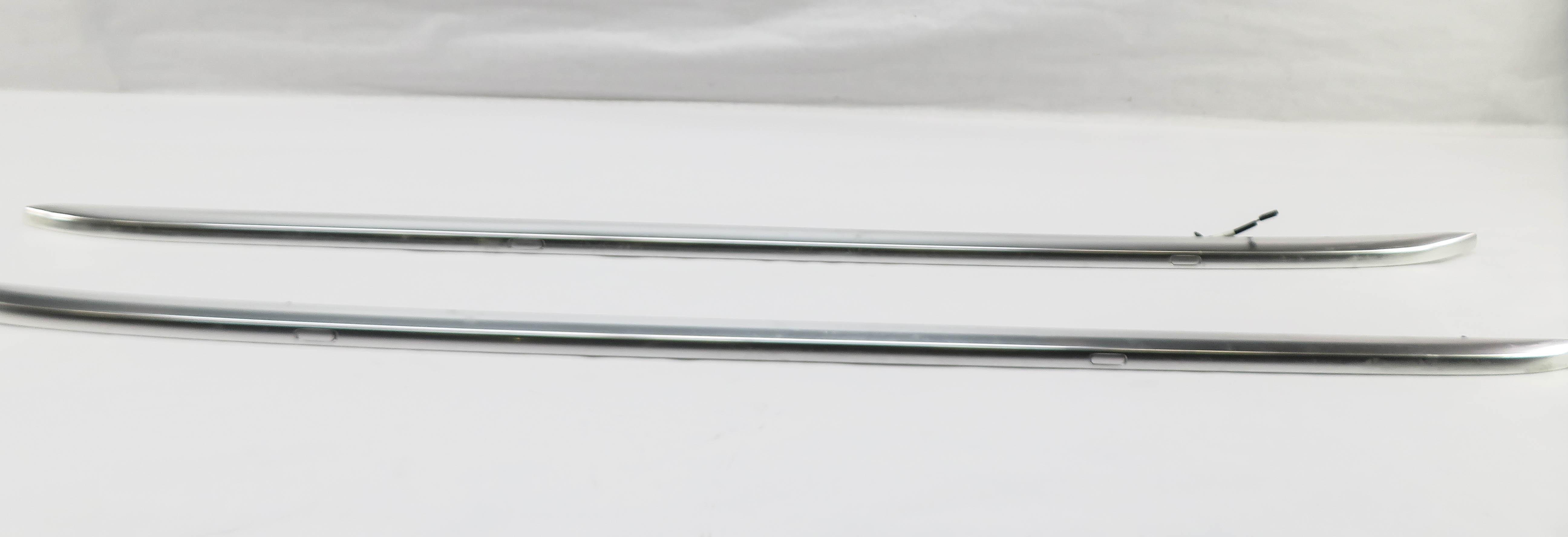 2017 AUDI Q7 4M ROOF LEFT RIGHT LUGGAGE RACK RAILS (FRONT TO BACK) SET/2 CHROME — exact item pictured