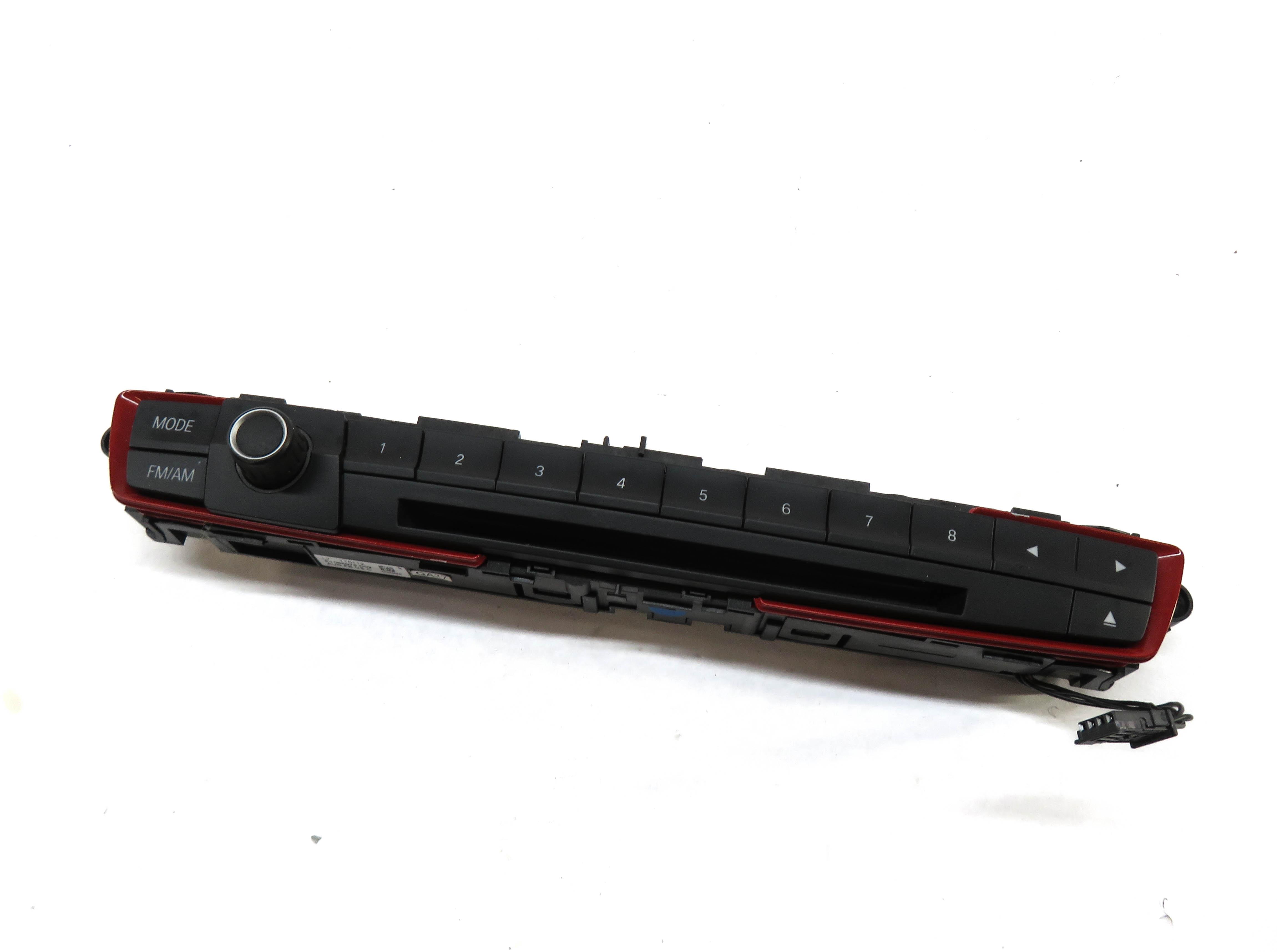 2012 BMW 335i (F30) RADIO STEREO CD CONTROL SWITCH BUTTON PANEL (BLACK w/ RED) — exact item pictured