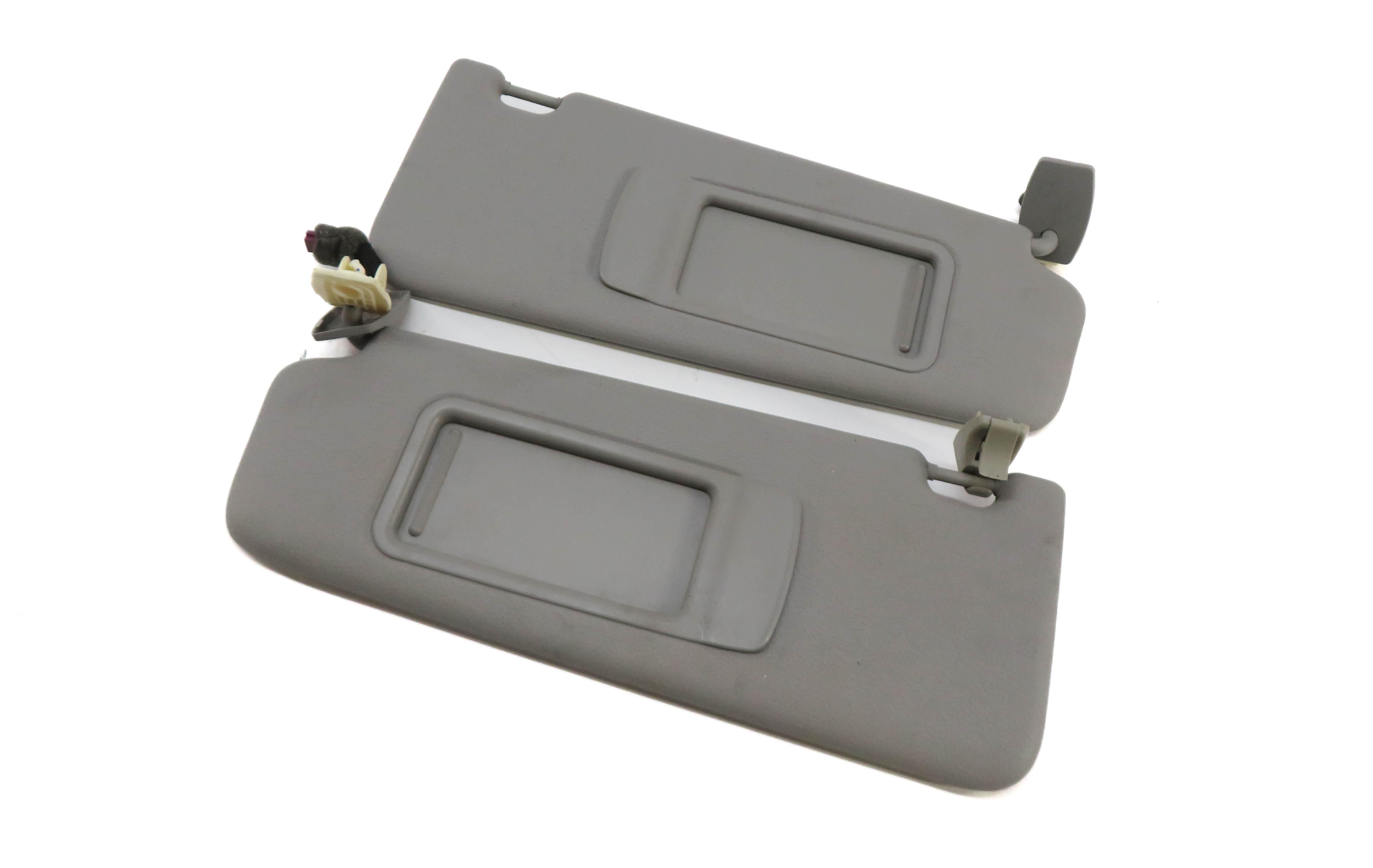 2010-2016 BMW 528i 535i 550i (F10) FRONT LEFT & RIGHT SUNVISOR SHADE SET (GREY) — exact item pictured