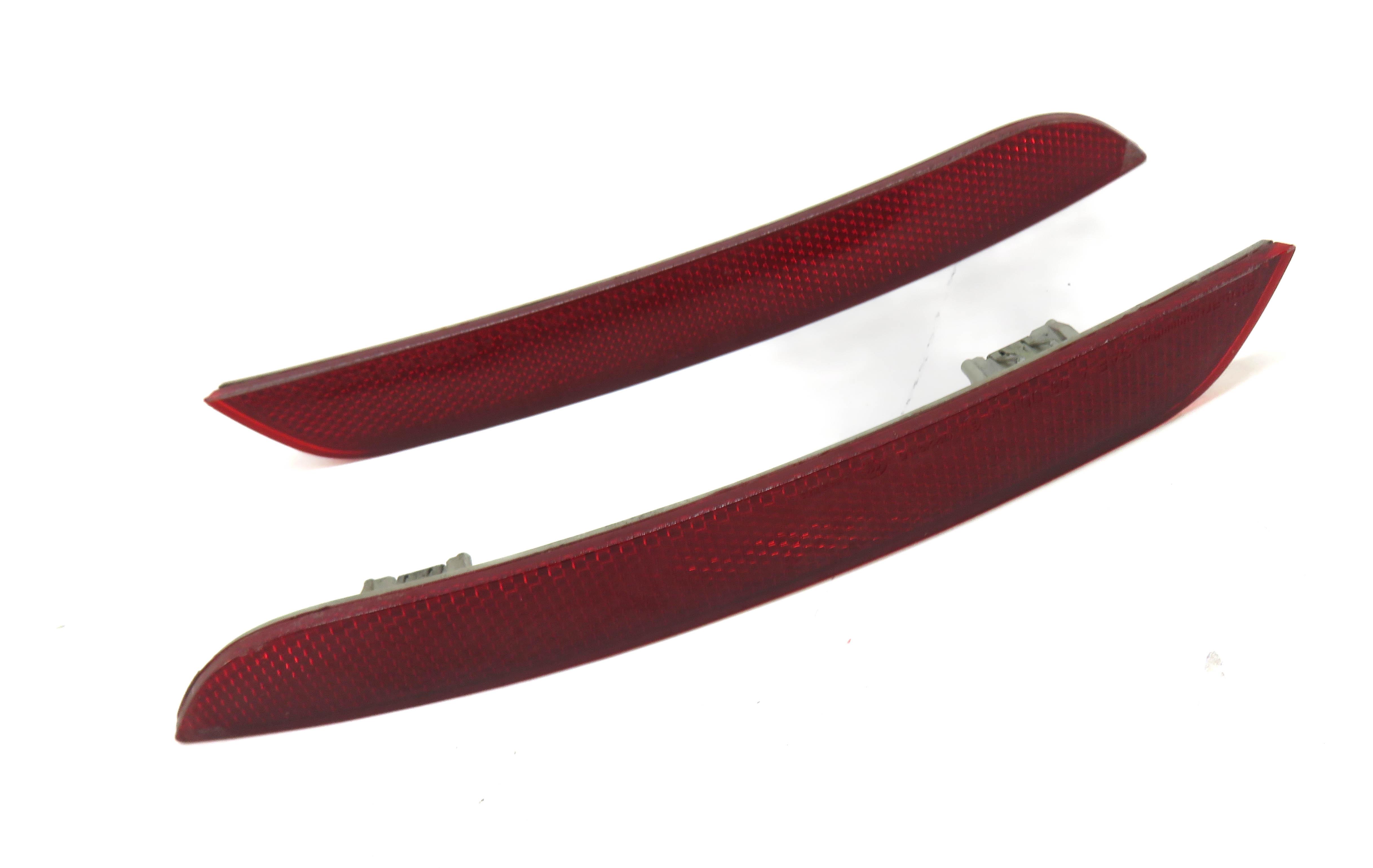 2011 BMW 535i F10 REAR BUMPER LEFT & RIGHT REFLECTOR SET/2 (RED) 7203238 7203237 — exact item pictured