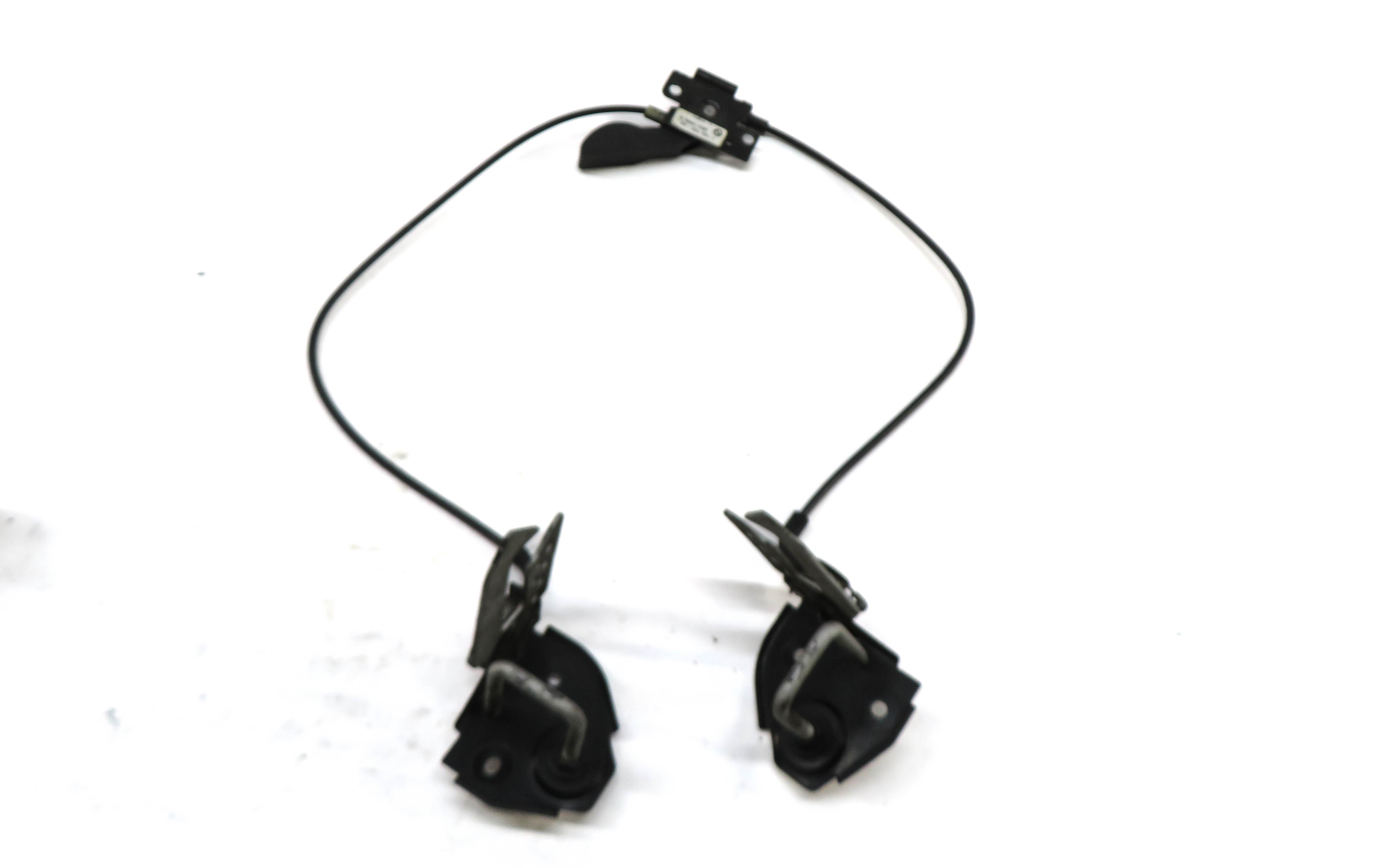 2011 BMW 535i F10 FRONT LEFT RIGHT HOOD SAFETY CATCH LATCH & RELEASE LEVER CABLE — exact item pictured