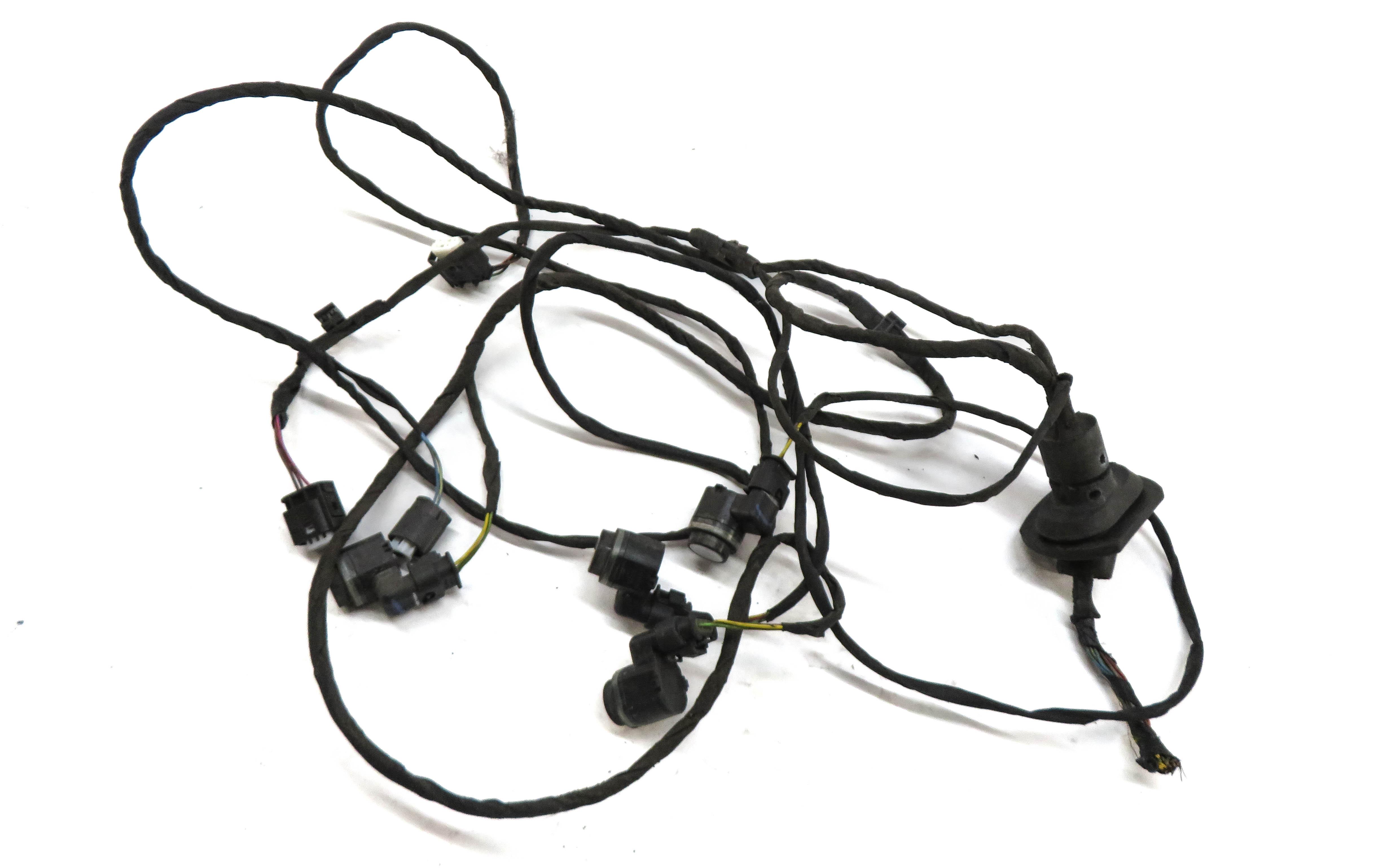 2011 BMW 535i (F10) REAR PARK ASSIST PDC SENSOR SET/4 (SILVER) w/ WIRE HARNESS — exact item pictured