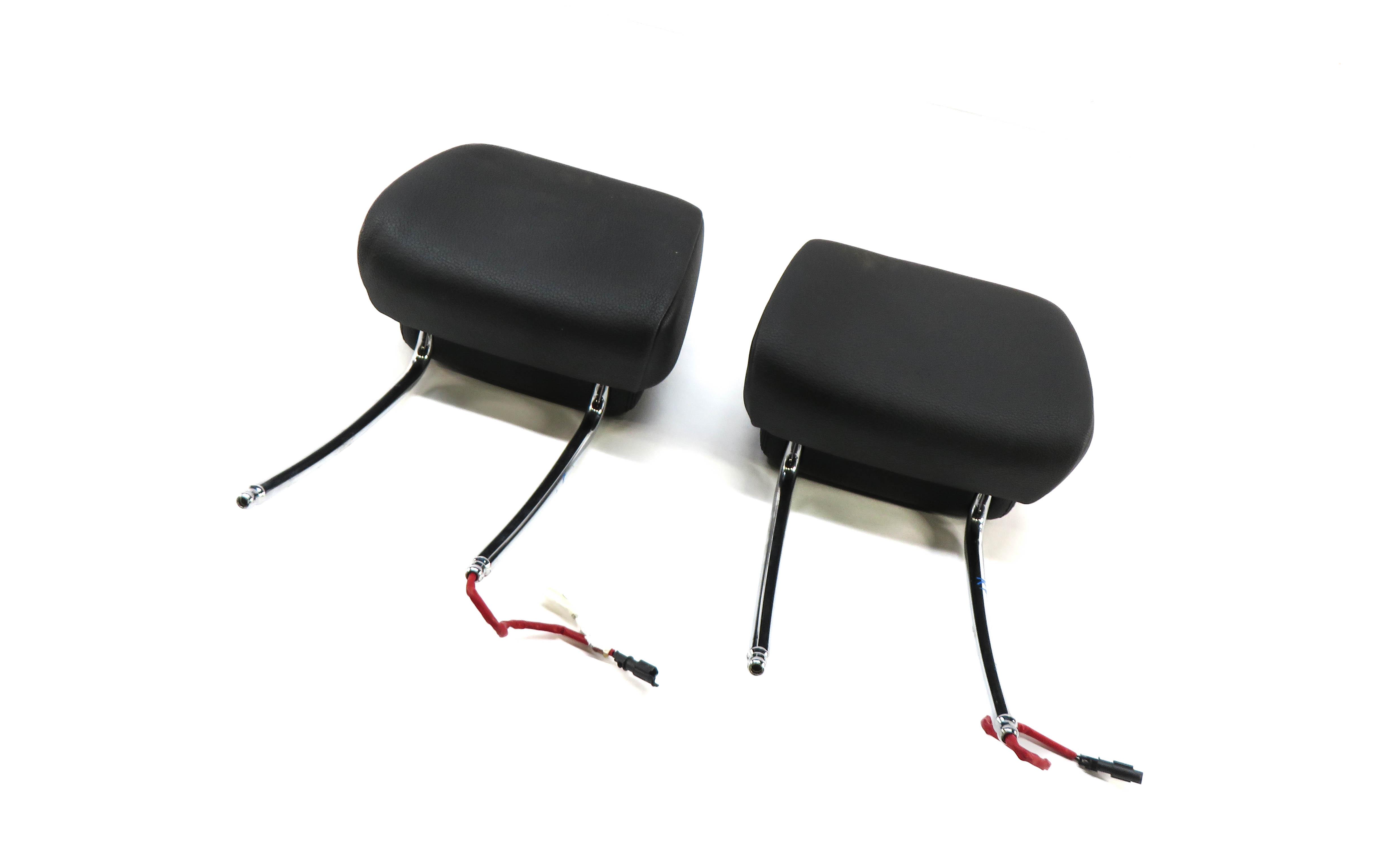 2011 BMW 535i F10 FRONT LEFT & RIGHT SEAT HEADREST SET/2 (BLACK DAKOTA LEATHER) — exact item pictured