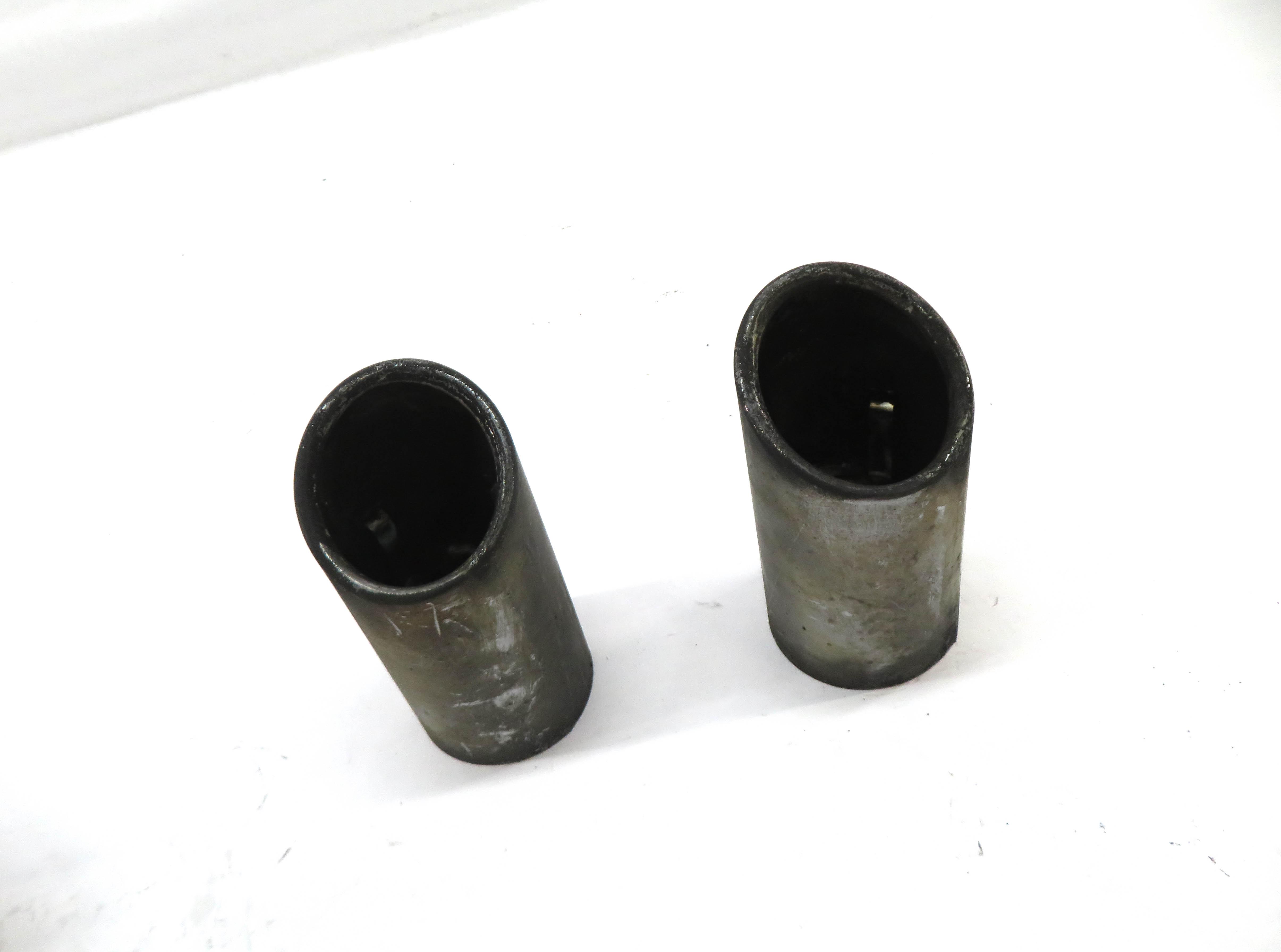 2013 AUDI A4 (B8 8K) REAR EXHAUST METAL MUFFLER TIPS SET OF 2 8K0253825D — exact item pictured