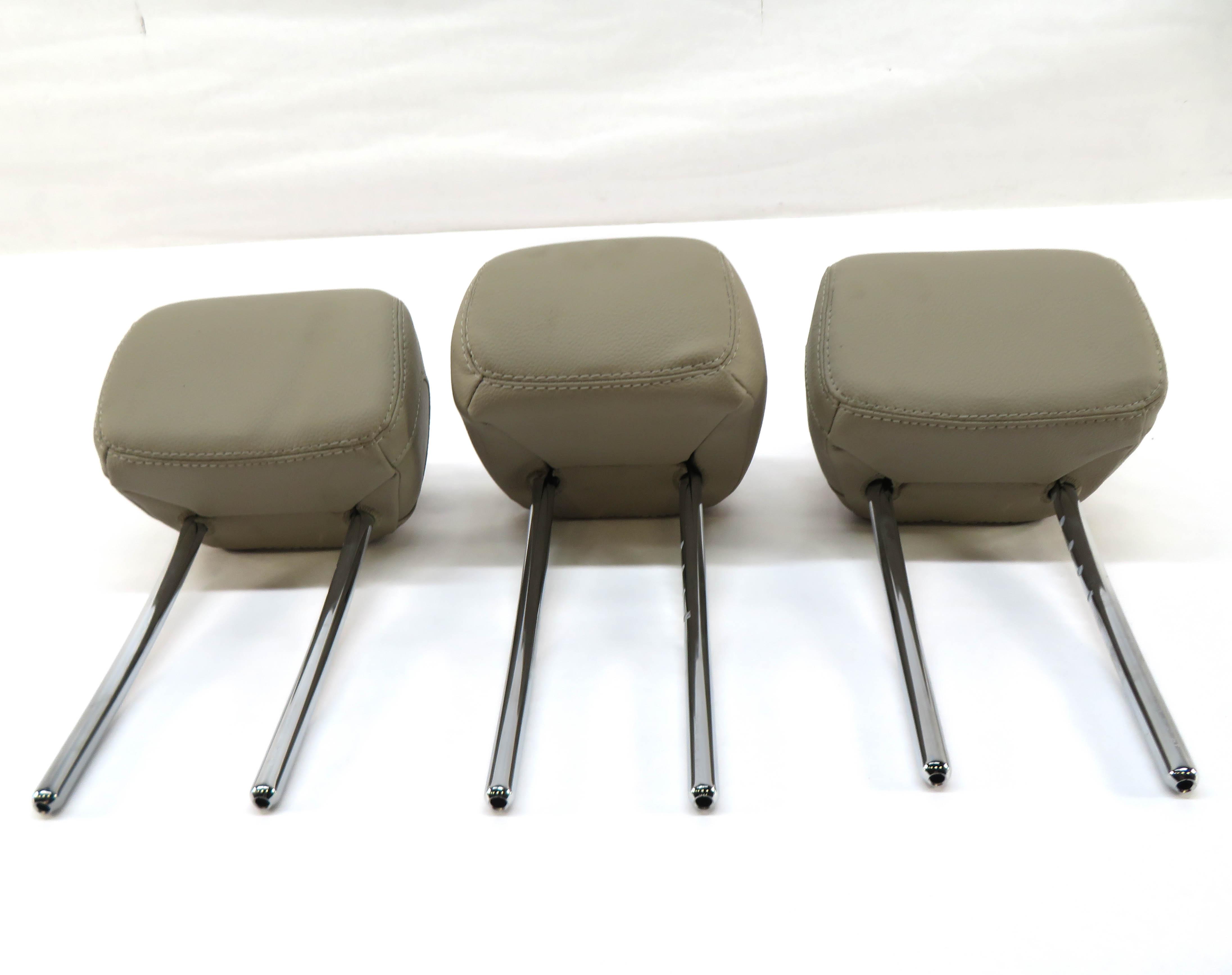 2015 MERCEDES C300 (W205) REAR LEFT / CENTER / RIGHT SEAT HEADREST SET (BEIGE) — exact item pictured