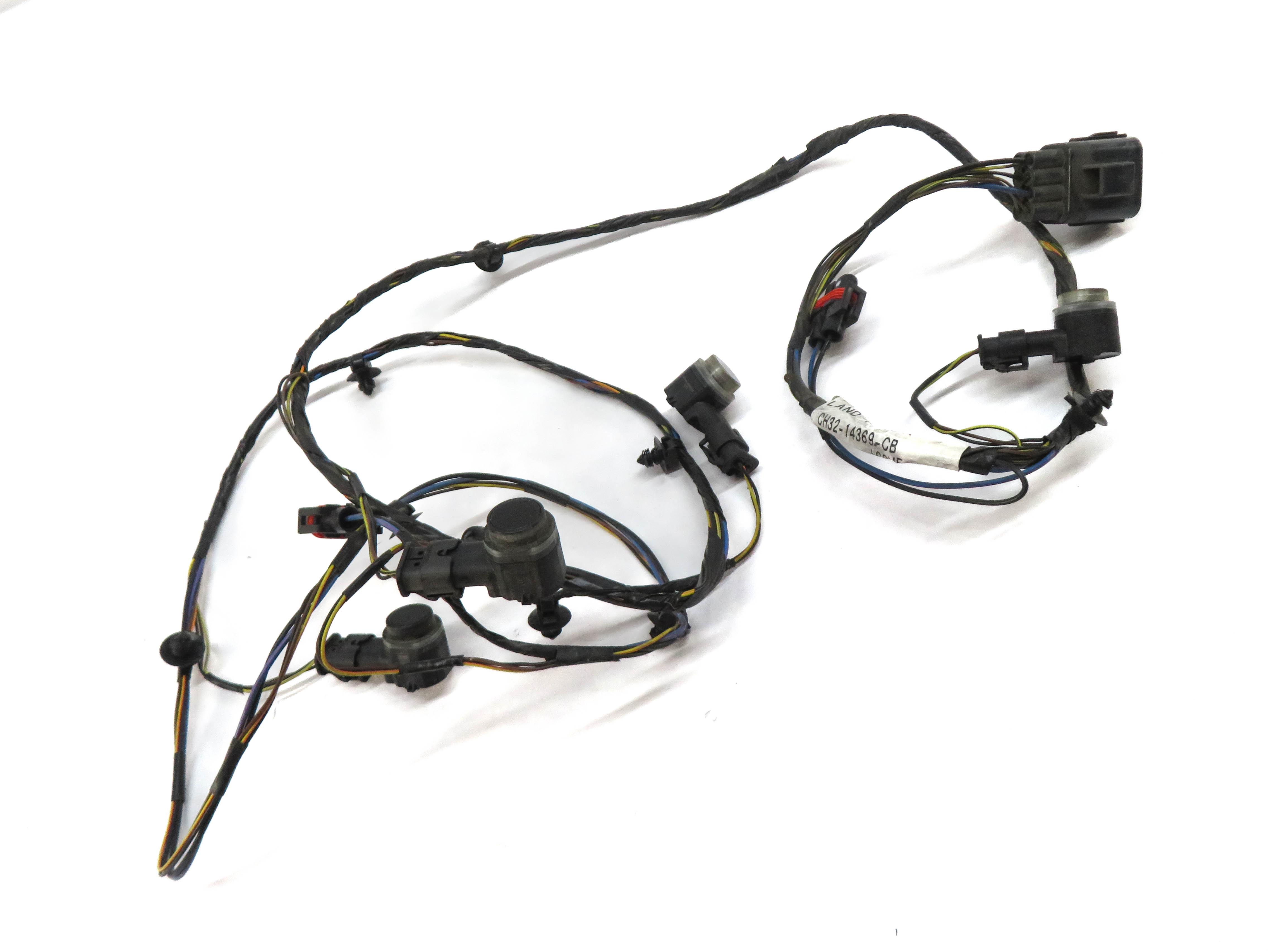 2012 RANGE ROVER SPORT L320 FRONT PDC APRK ASSIST SENSOR (BLACK) SET/4 & HARNESS — exact item pictured