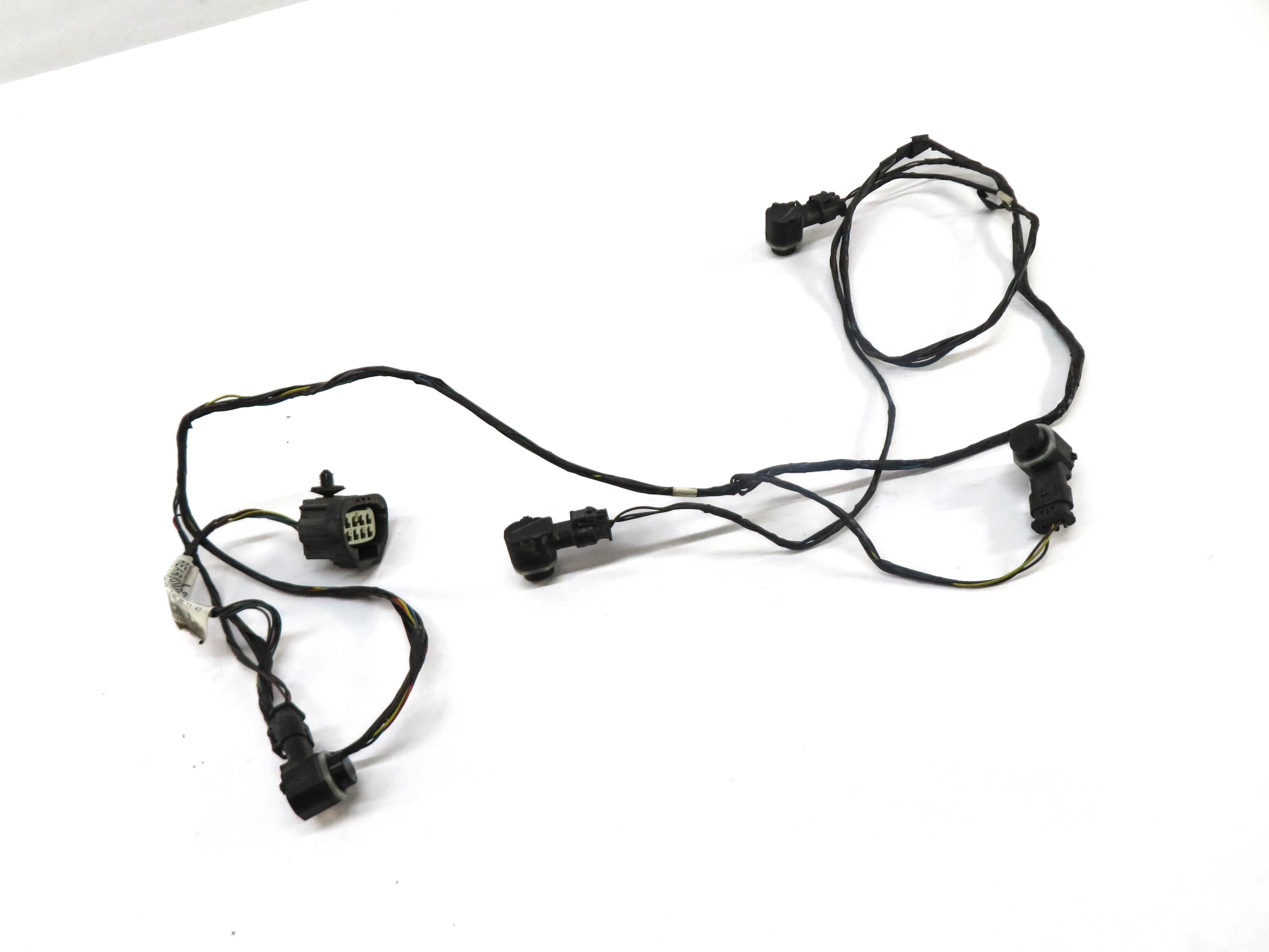 2012 RANGE ROVER SPORT (L320) REAR PDC PARK ASSIST SENSOR SET/4 w/ HARNESS BLACK — exact item pictured