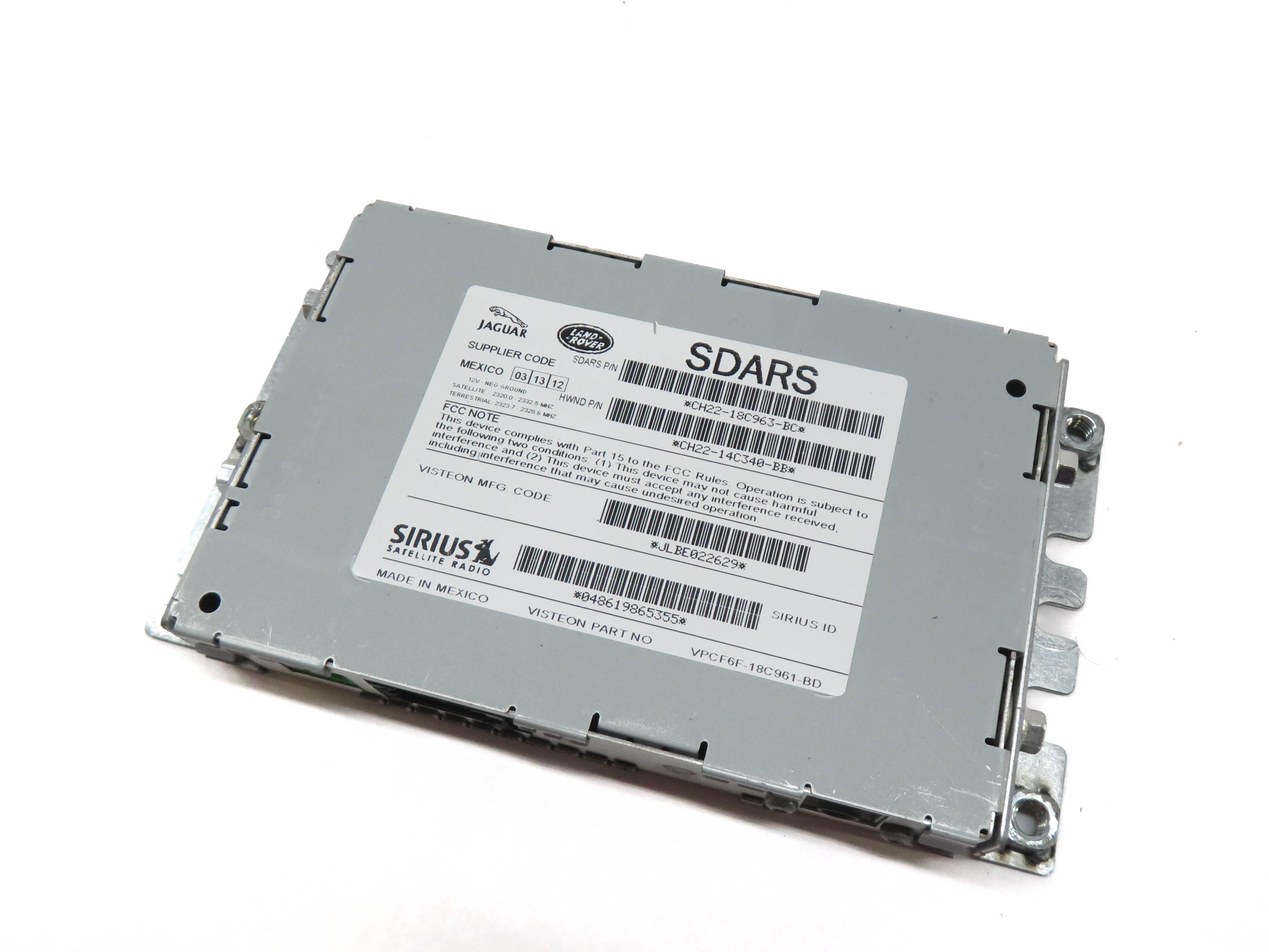 12-13 LAND ROVER LR2 LR4 EVOQUE RANGE ROVER SPORT SIRUIS SATELLITE RADIO MODULE — exact item pictured