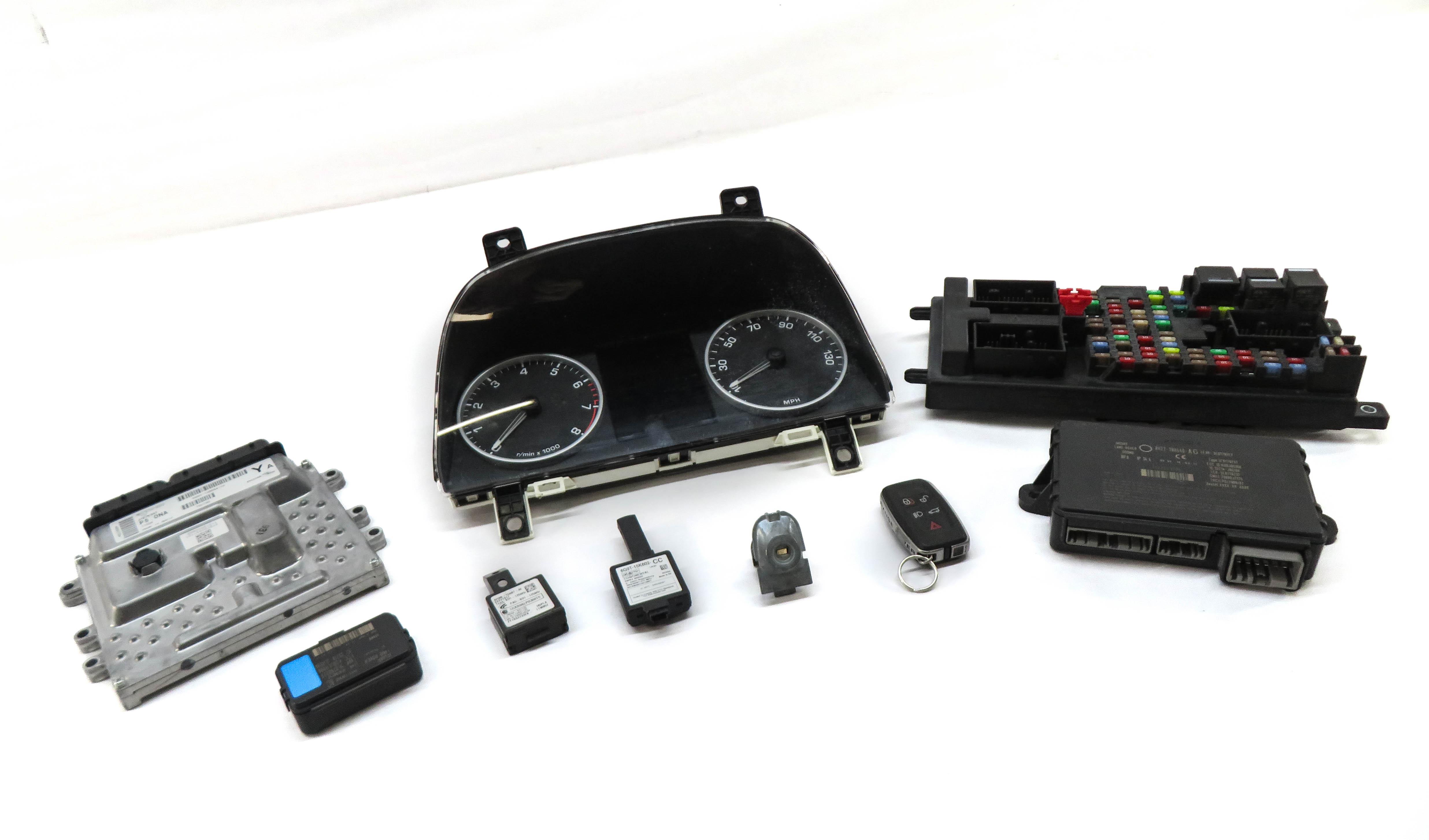 11 RANGE ROVER SPORT L320 5.0L N/A AJ133 ECM CLUSTER IMMOBILIZER MODULE KEY SET — exact item pictured