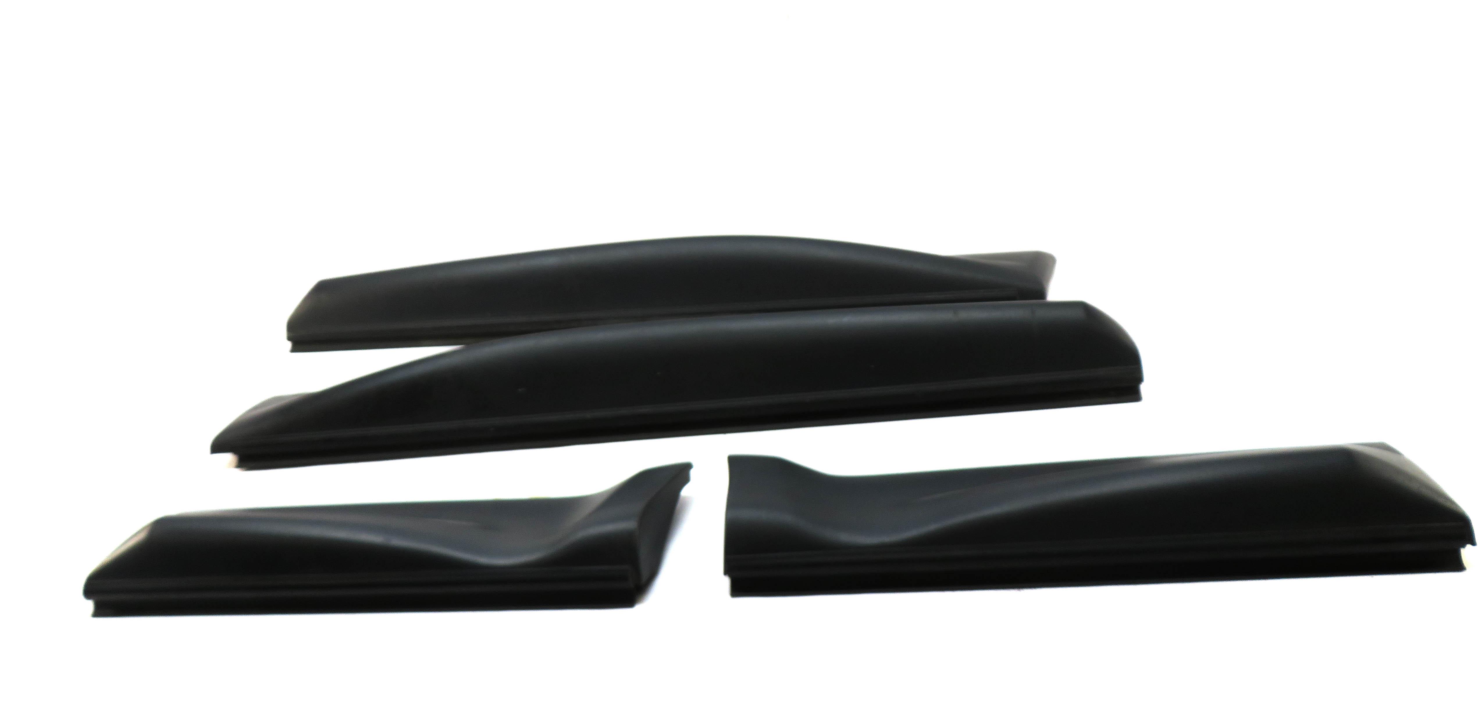 2011 RANGE ROVER SPORT L320 FRONT REAR LEFT RIGHT DOOR MOULDING TRIM SET (BLACK) — exact item pictured